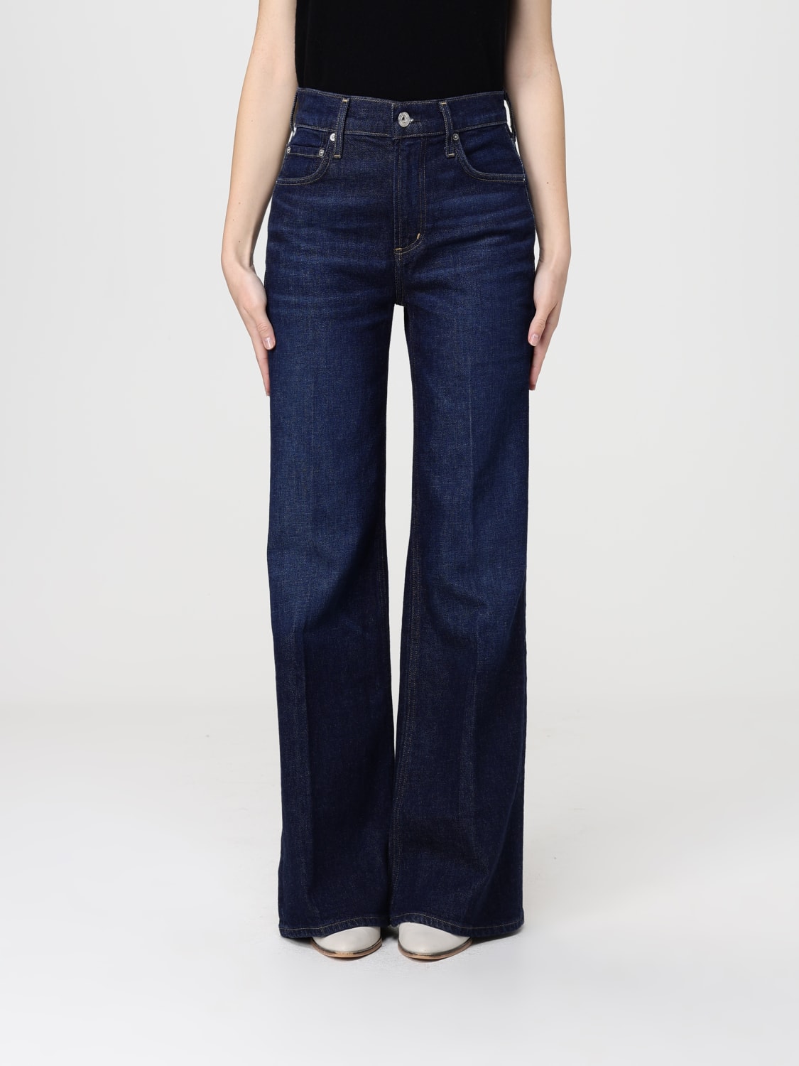 CITIZENS OF HUMANITY JEANS: Jeans wide-leg Citizens Of Humanity in denim stretch , Blue - Img 1