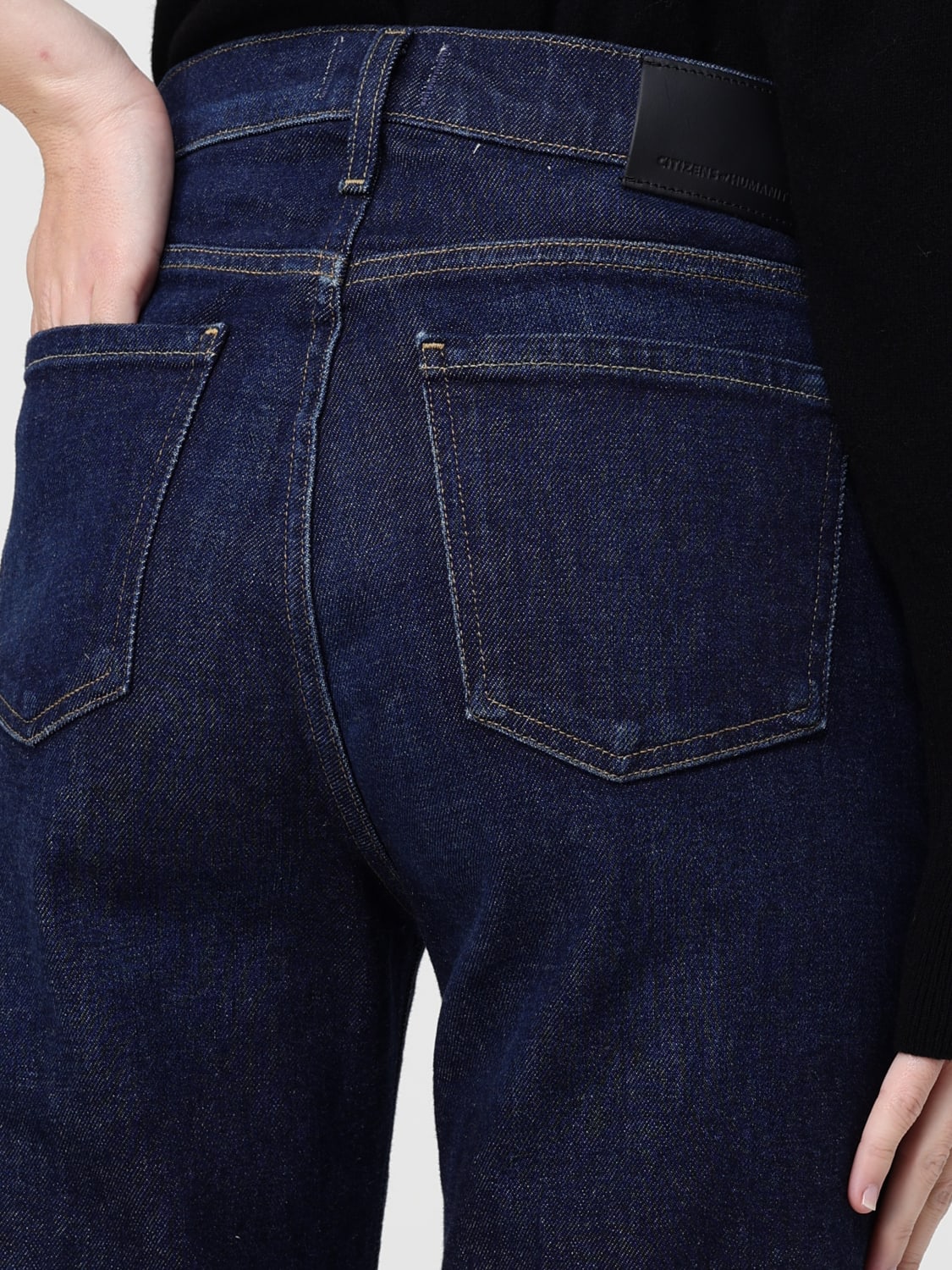 CITIZENS OF HUMANITY JEANS: Jeans wide-leg Citizens Of Humanity in denim stretch , Blue - Img 3