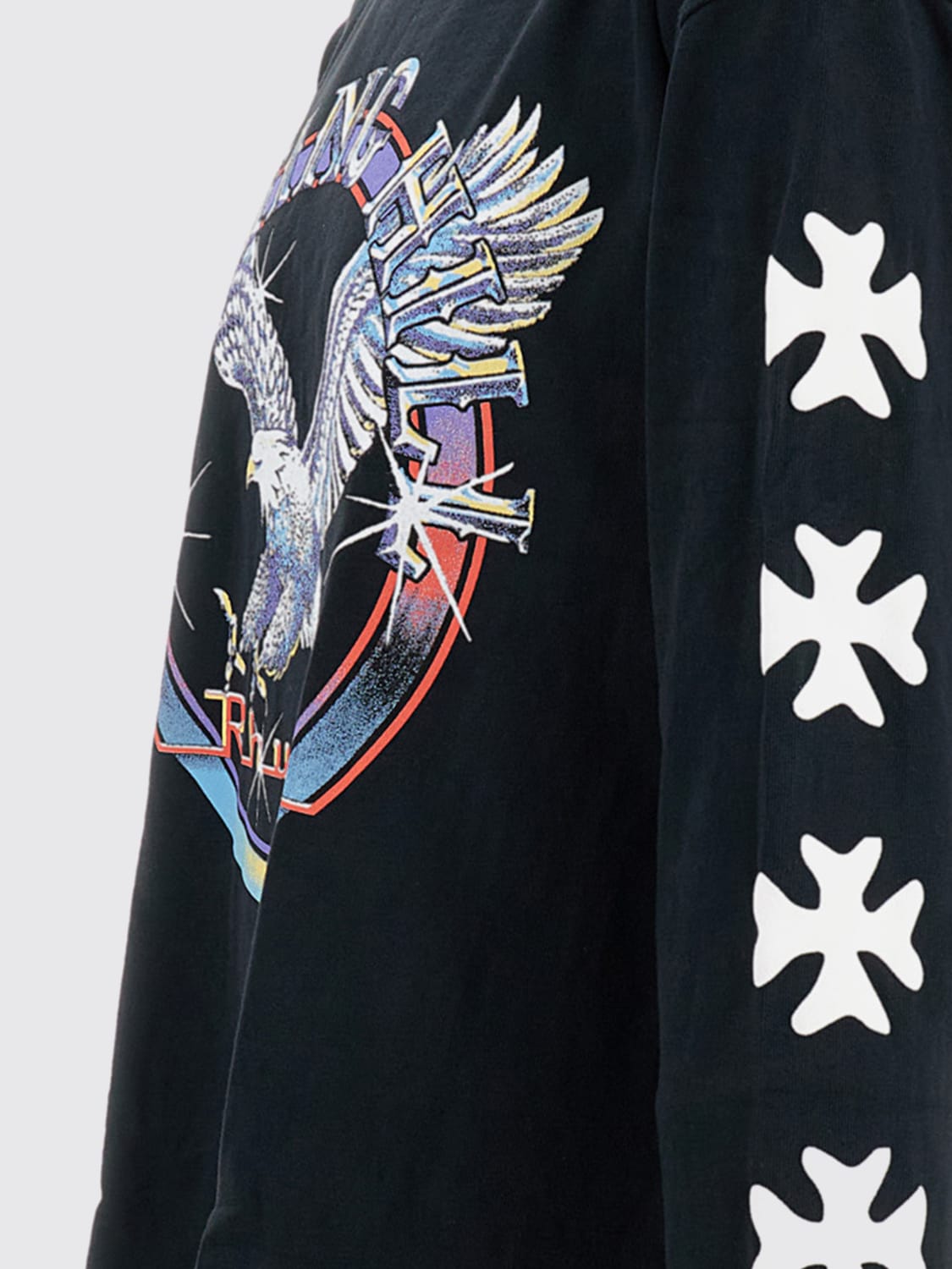 RHUDE T-SHIRT: T-shirt men Rhude, Black - Img 3