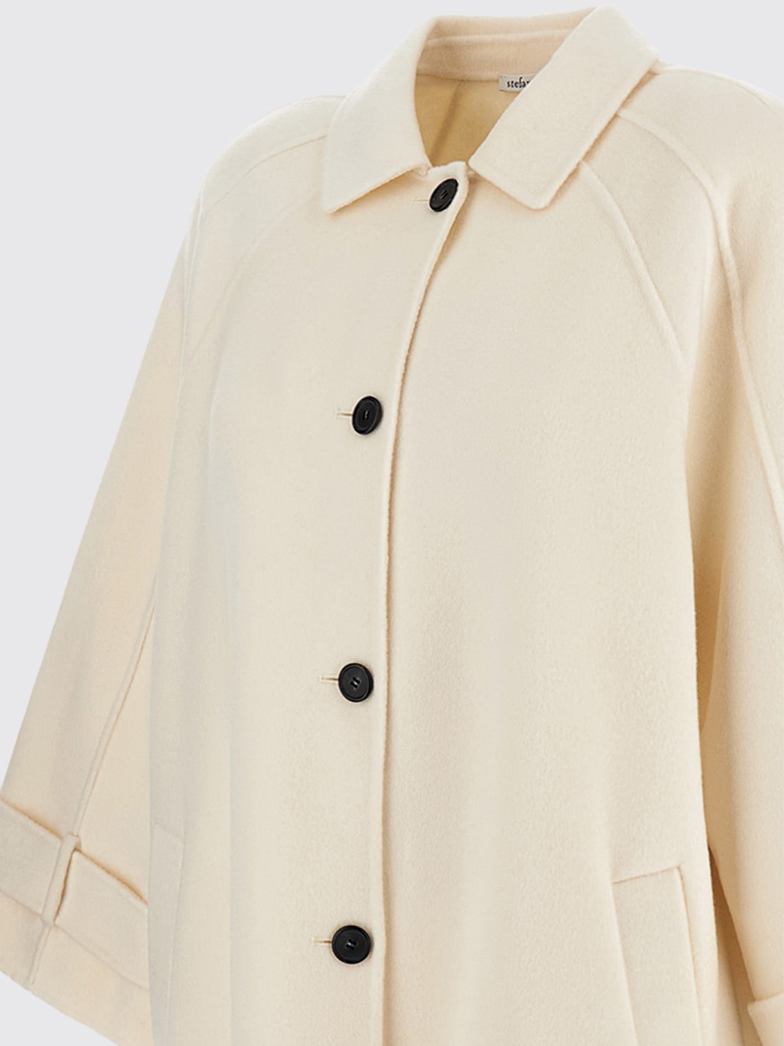 STEFANO MORTARI MANTEL: Mantel damen Stefano Mortari, Weiß - Img 3