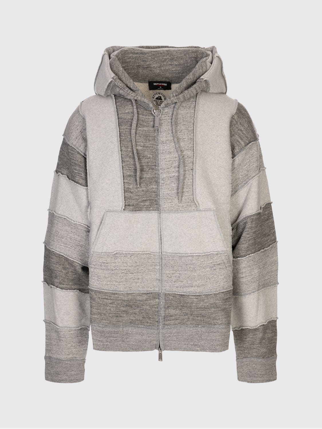 MAGLIANO X DSQUARED2 FELPA: Felpa con cappuccio in maglia di lana e cotone Magliano x Dsquared2, Grigio - Img 1