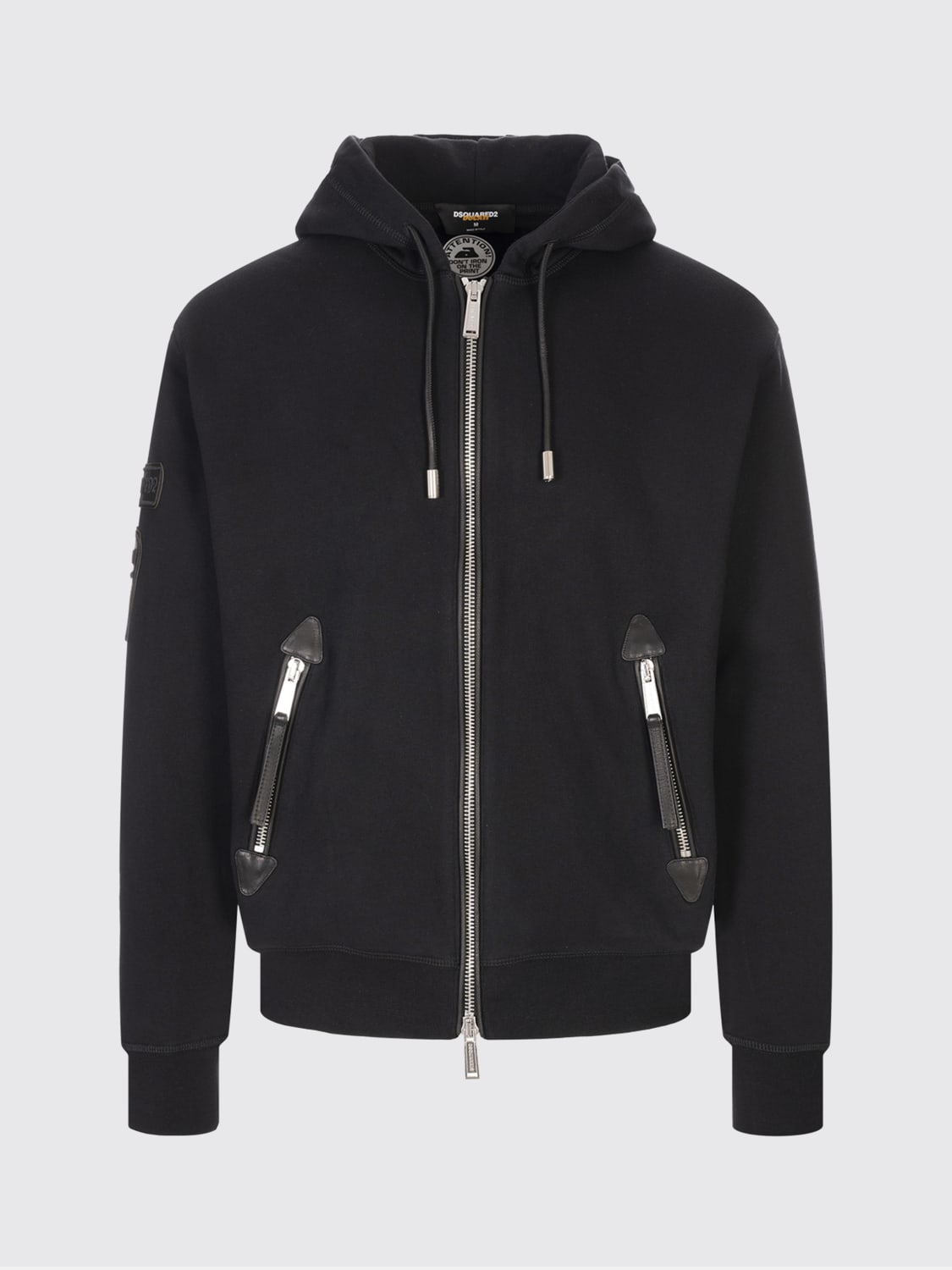 DSQUARED2 DUCATI FELPA: Felpa con cappuccio in cotone Ducati x Dsquared2, Nero - Img 1