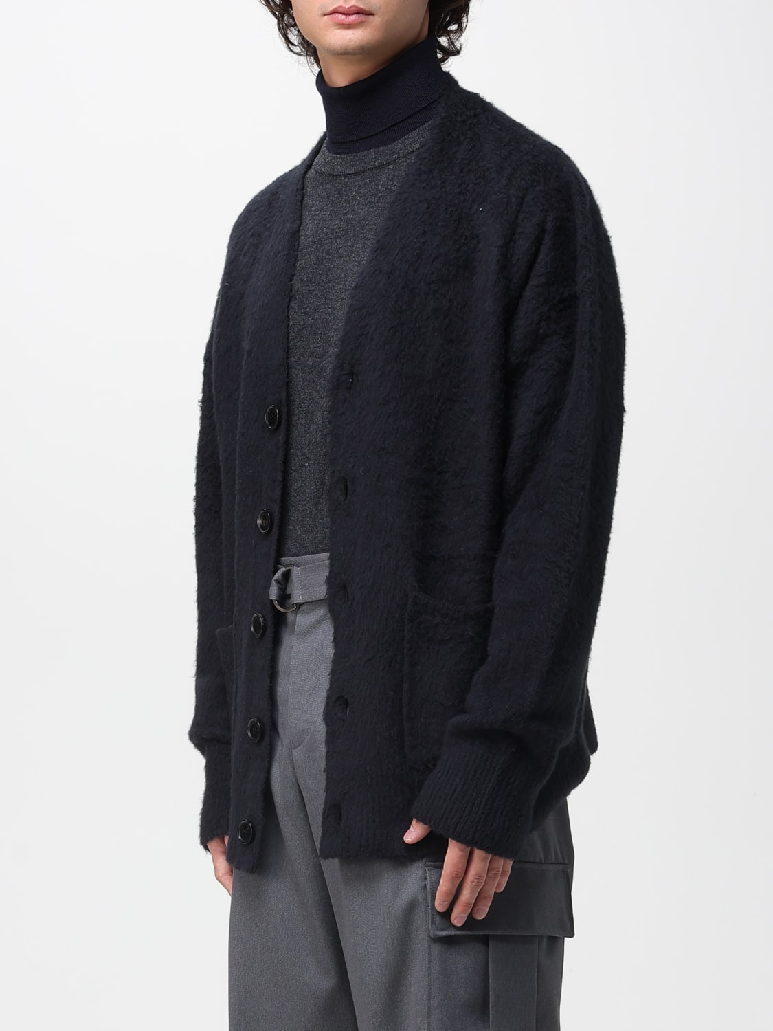 ROBERTO COLLINA SWEATER: Cardigan men Roberto Collina, Black - Img 3