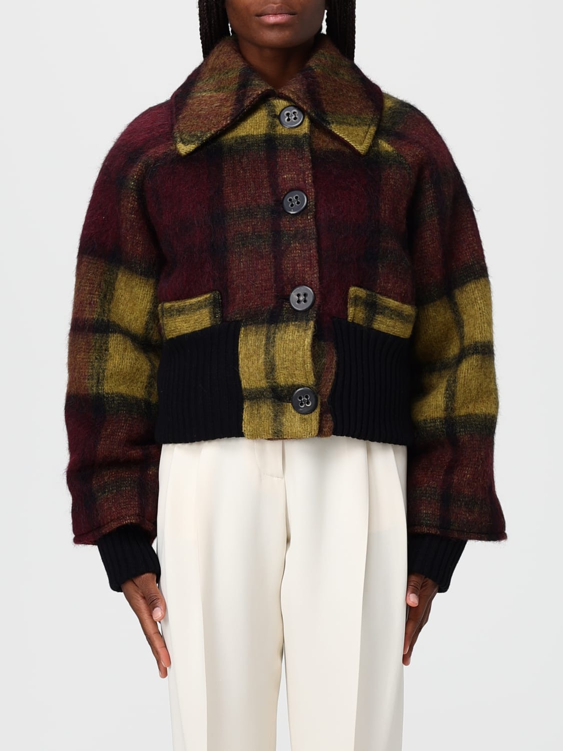 ROBERTO COLLINA MANTEL: Blazer damen Roberto Collina, Burgunderrot - Img 1