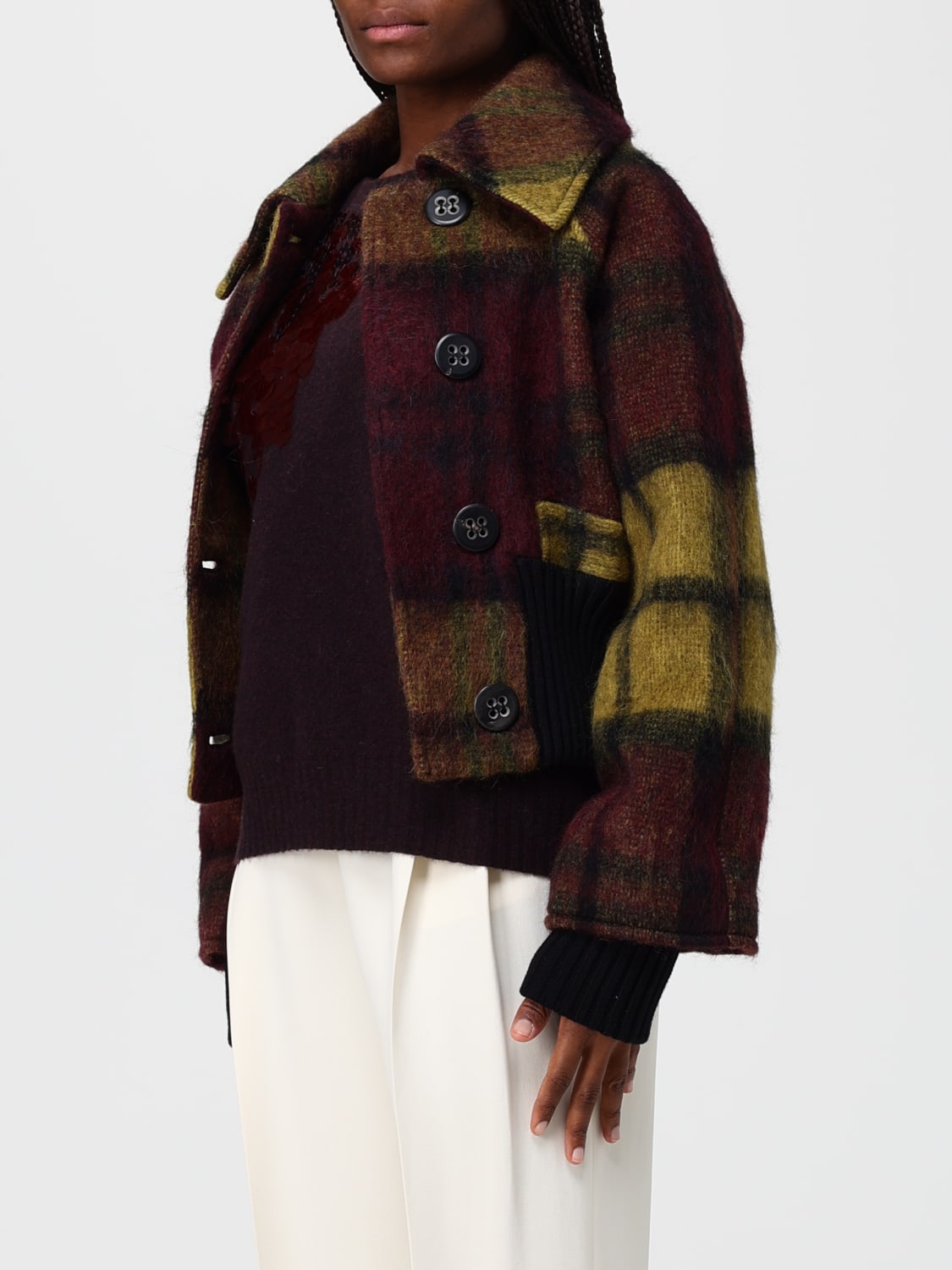 ROBERTO COLLINA MANTEL: Blazer damen Roberto Collina, Burgunderrot - Img 3