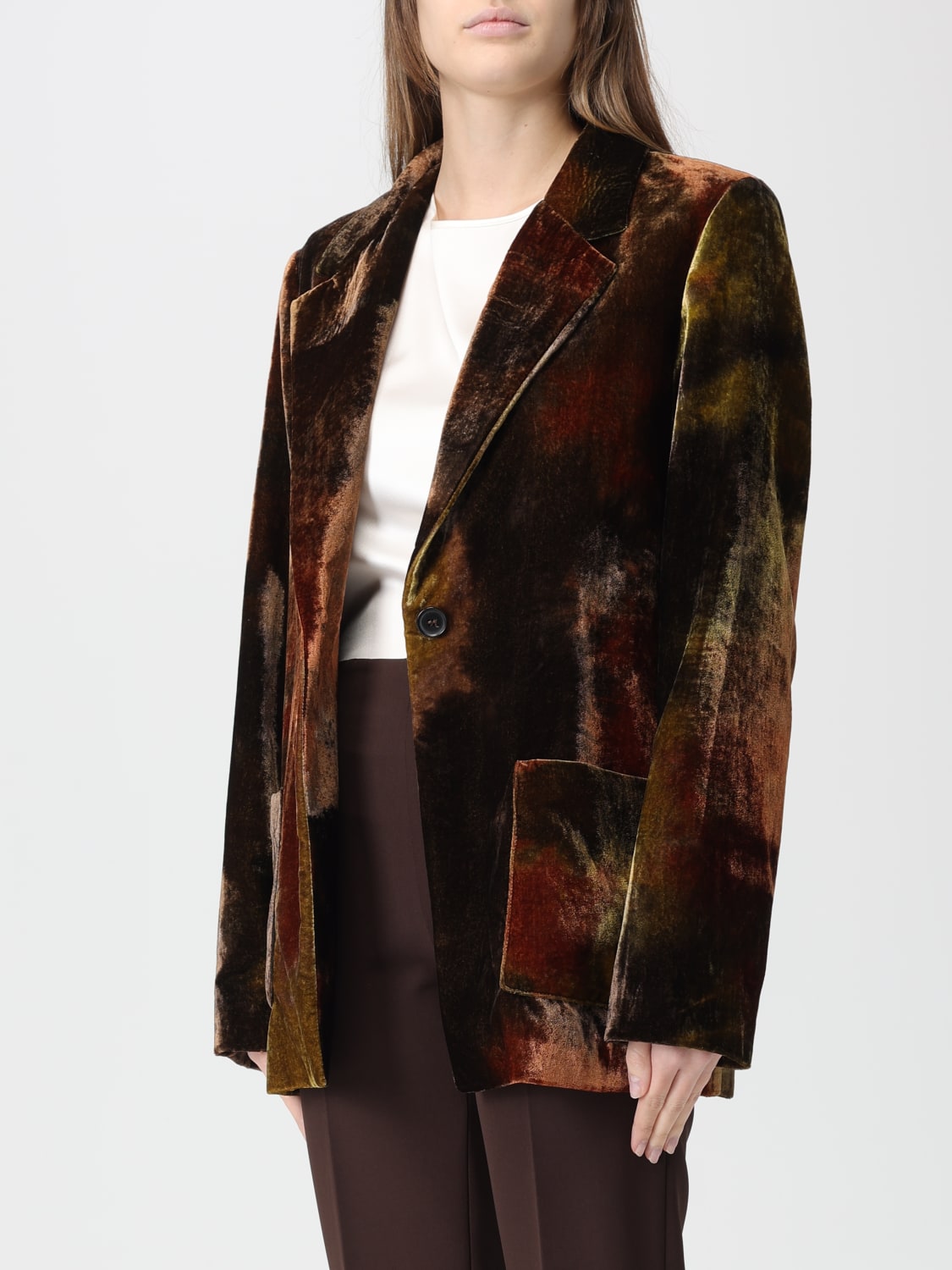 ROBERTO COLLINA VESTE: Blazer femme Roberto Collina, Marron - Img 3