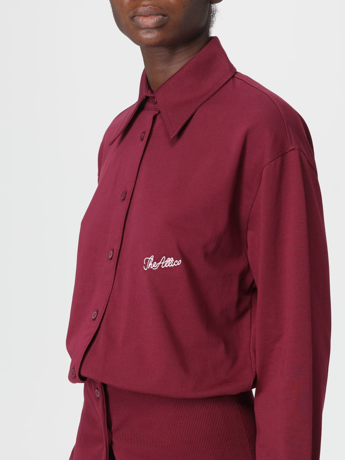 THE ATTICO SHIRT: Shirt woman The Attico, Burgundy - Img 4