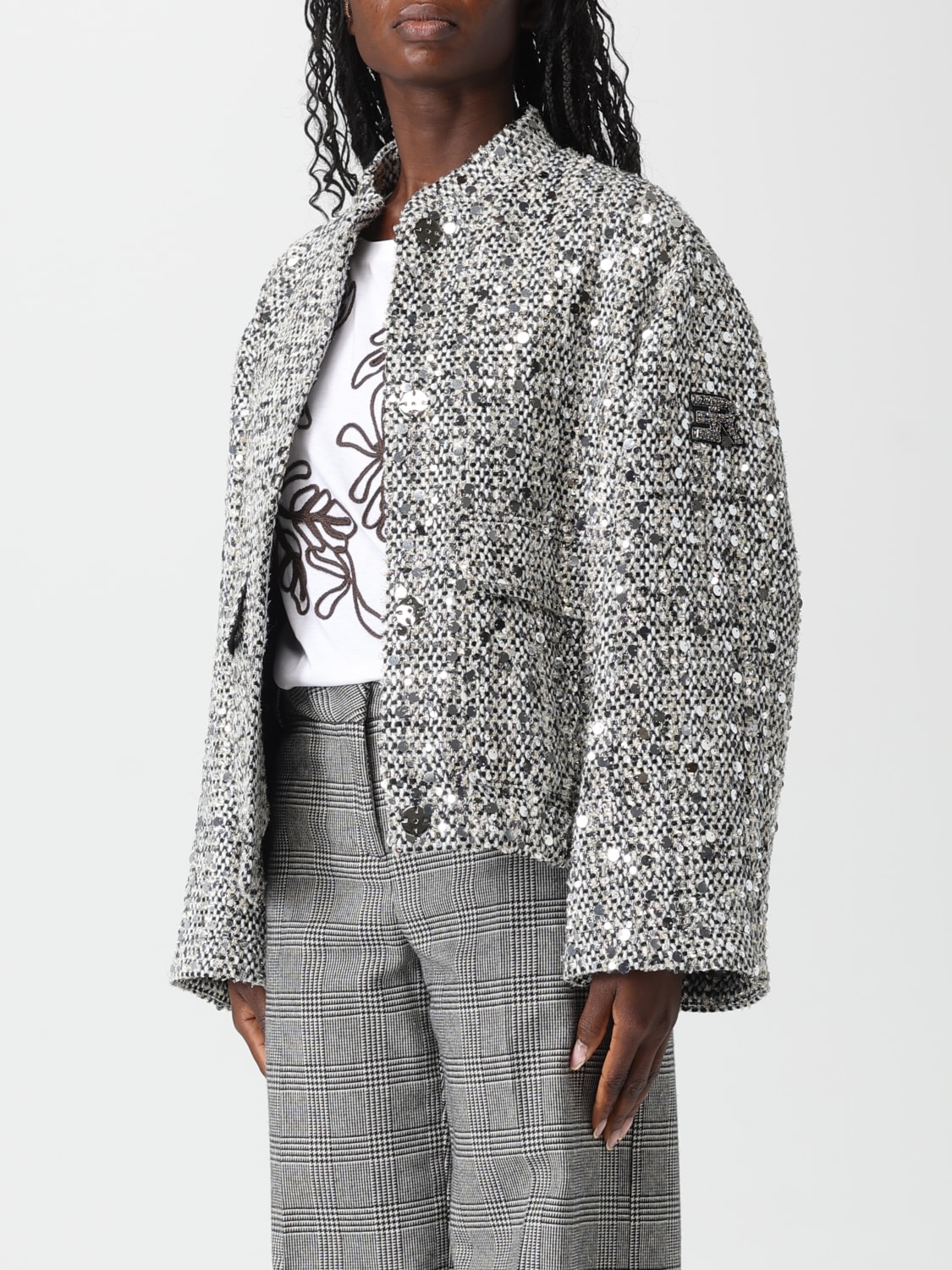 ERMANNO FIRENZE MANTEAU: Manteau femme Ermanno Firenze, Gris - Img 3