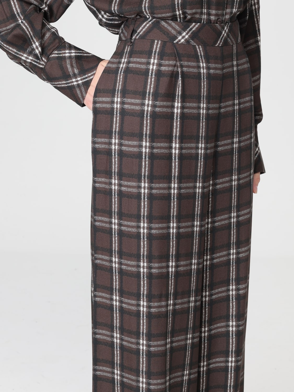 ERMANNO FIRENZE 裤子: 裤子 女士 Ermanno Firenze, 棕色 - Img 4