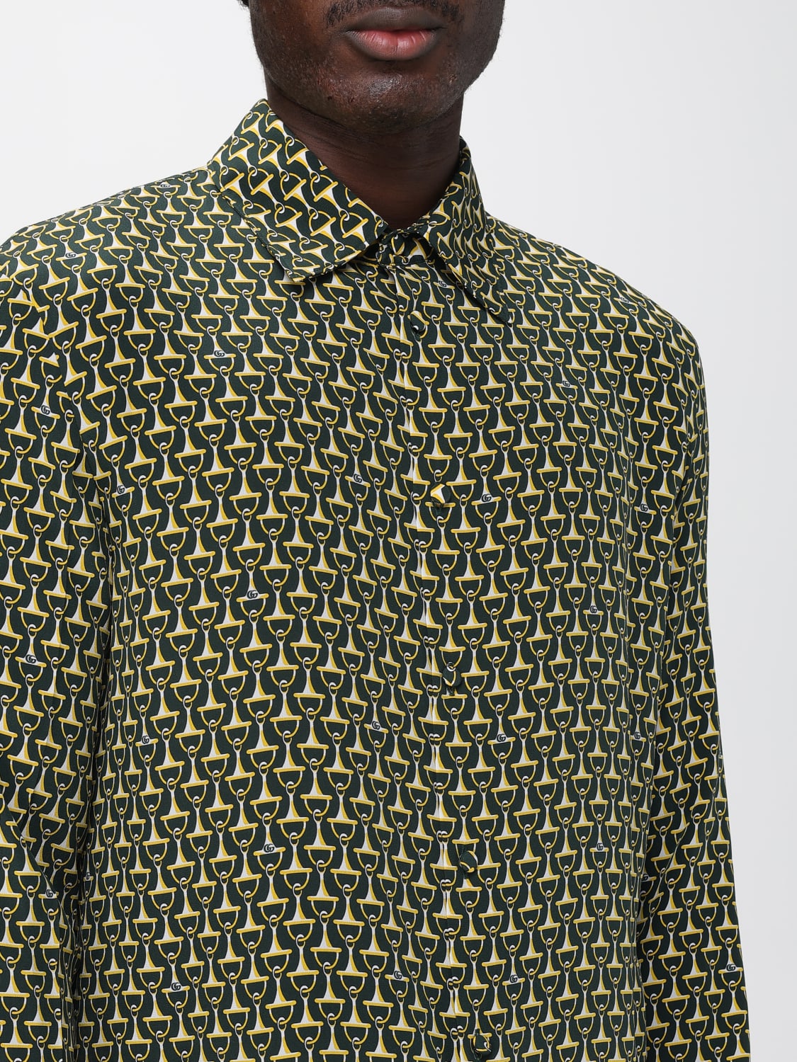 GUCCI SHIRT: Shirt men Gucci, Green - Img 5