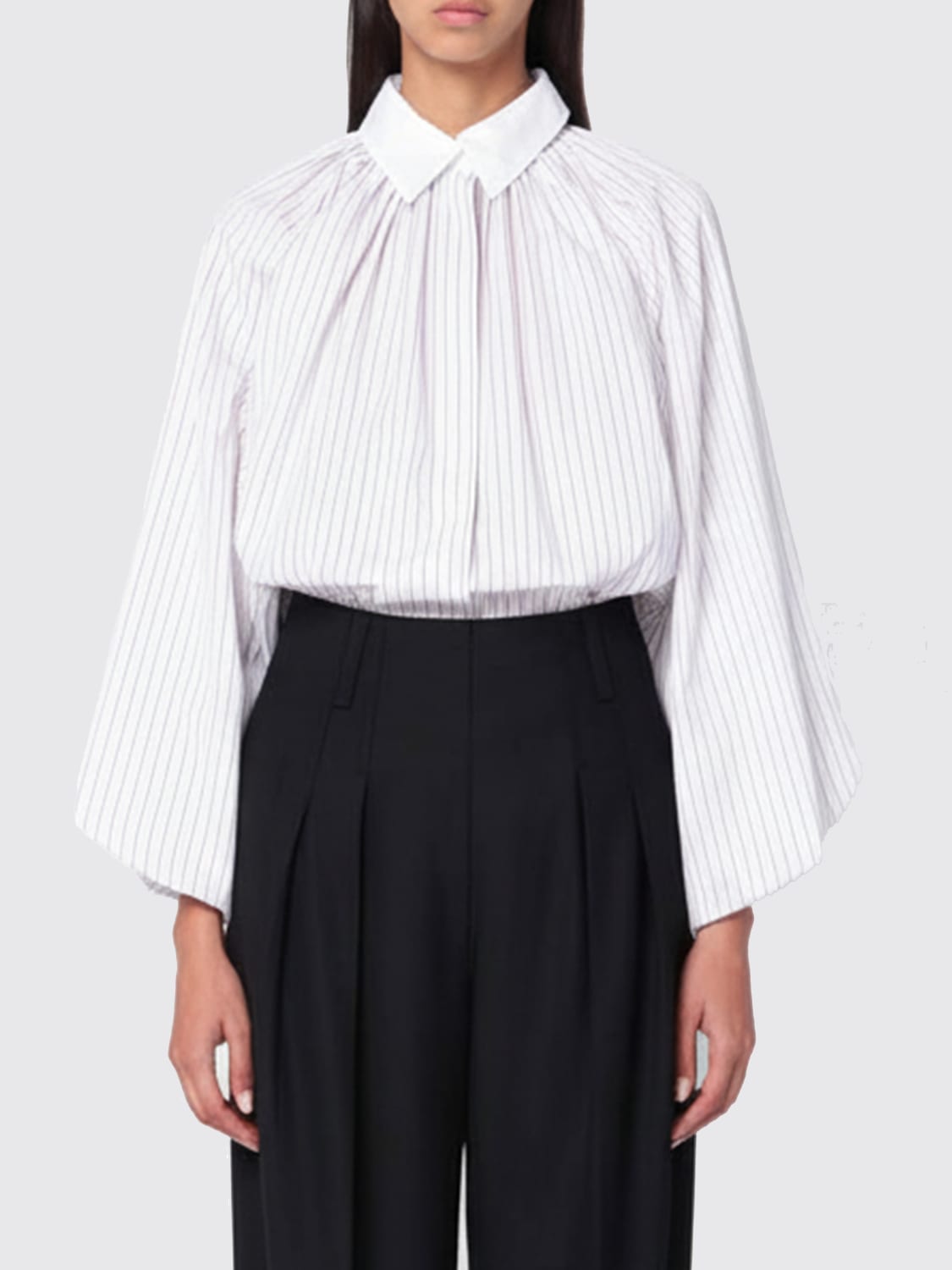 PATOU CAMICIA: Camicia a righe in cotone bio Patou, Rosa - Img 1