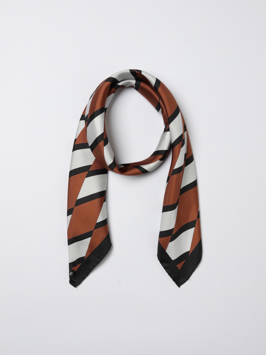 COCCINELLE NECK SCARF: Neck scarf woman Coccinelle, Brown - Img 2