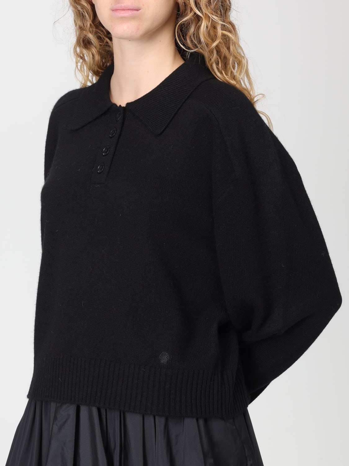 LOU LOU STUDIO POLO: Polo mujer Lou Lou Studio, Negro - Img 3