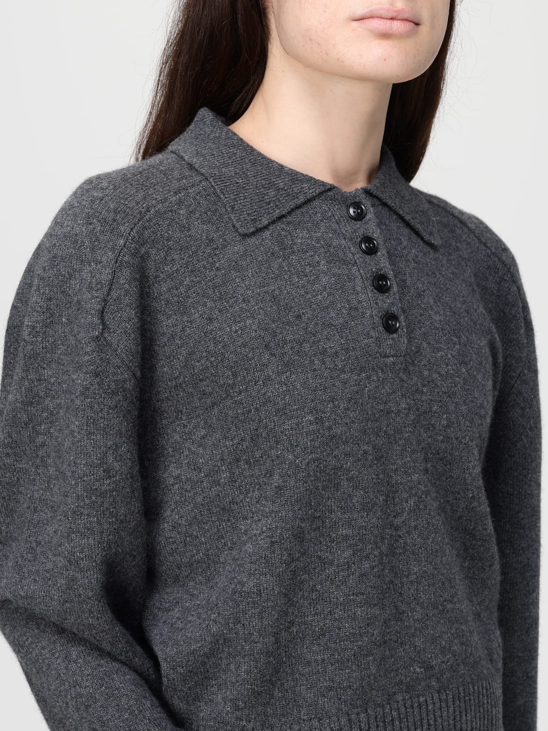 LOU LOU STUDIO POLO: Polo damen Lou Lou Studio, Charcoal - Img 3