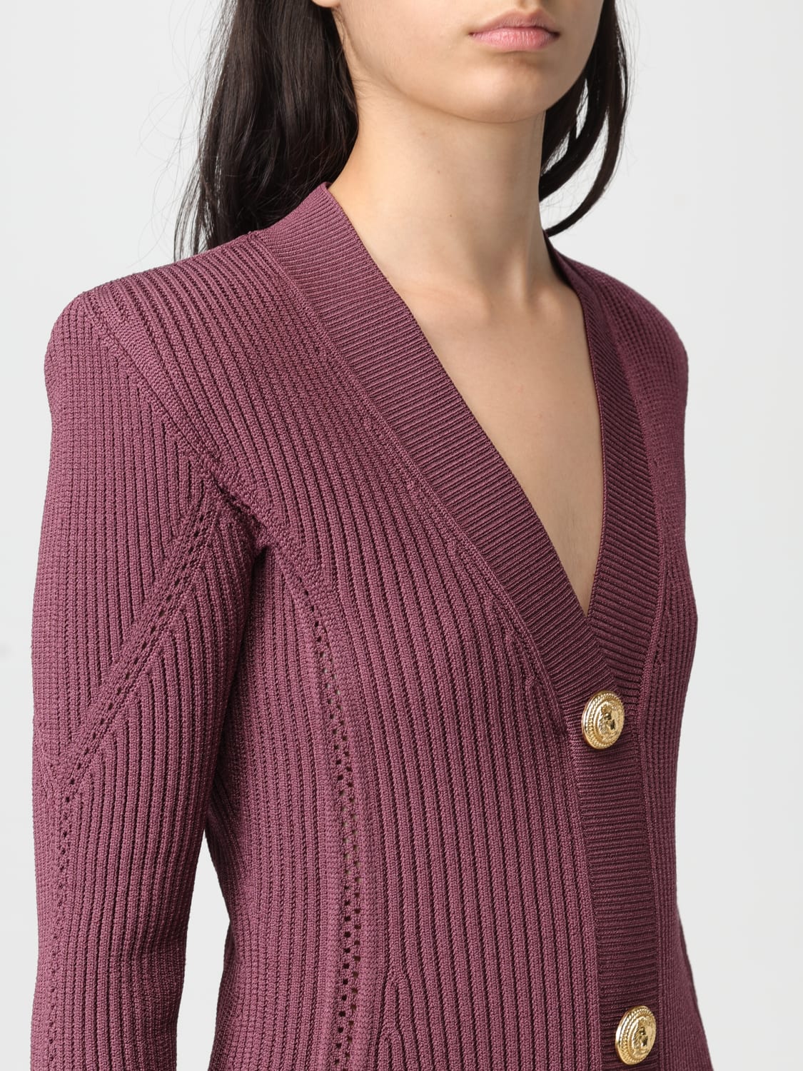 BALMAIN DRESS: Dress woman Balmain, Violet - Img 3