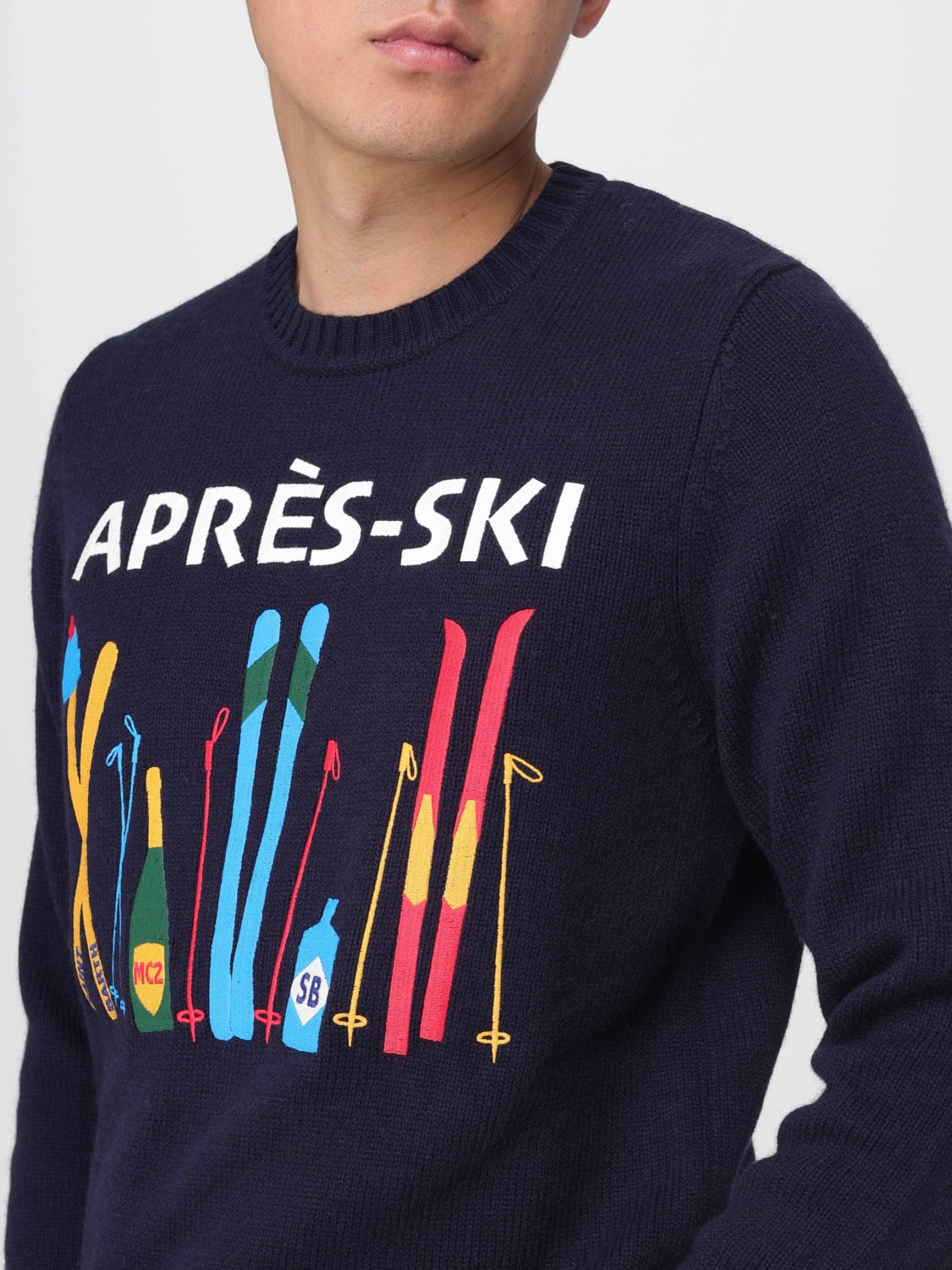 MC2 SAINT BARTH SWEATER: Sweater men Mc2 Saint Barth, Blue - Img 3