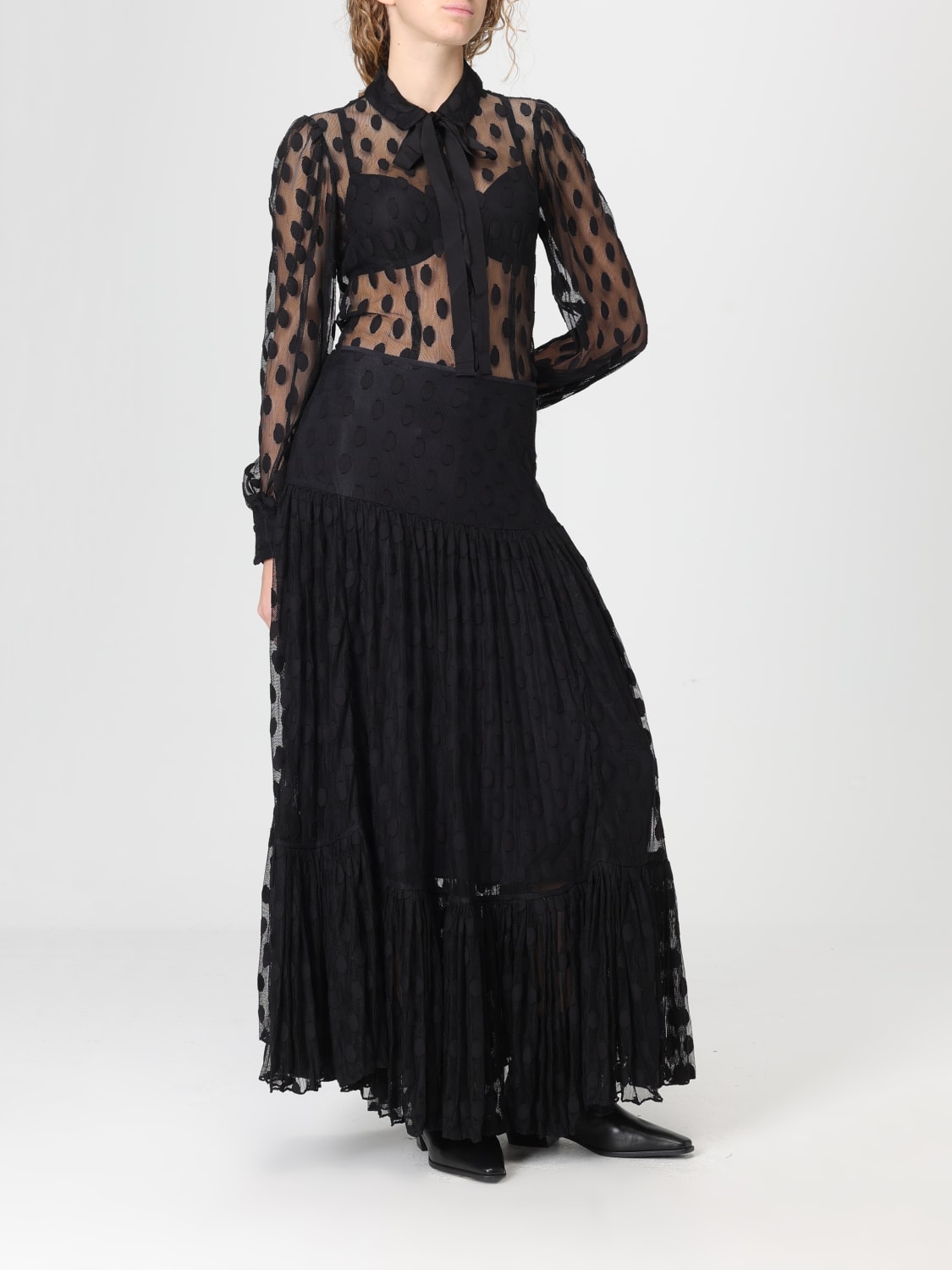 ULLA JOHNSON CAMICIA: Camicia à pois Ulla Johnson, Nero - Img 2