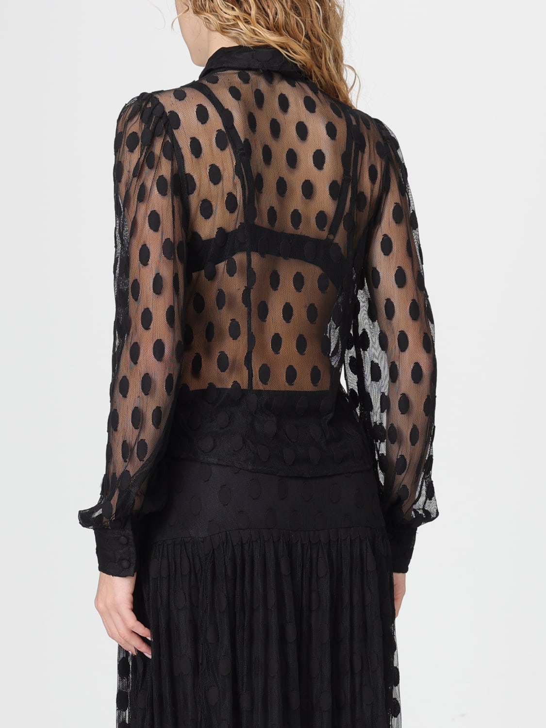 ULLA JOHNSON CAMICIA: Camicia à pois Ulla Johnson, Nero - Img 3