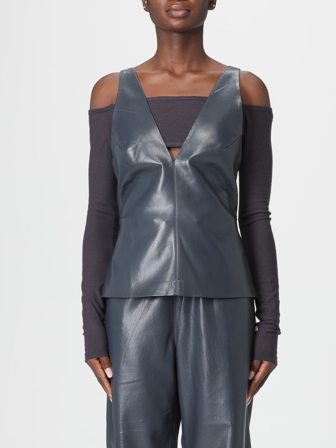 NANUSHKA TOP: Top woman Nanushka, Grey - Img 1