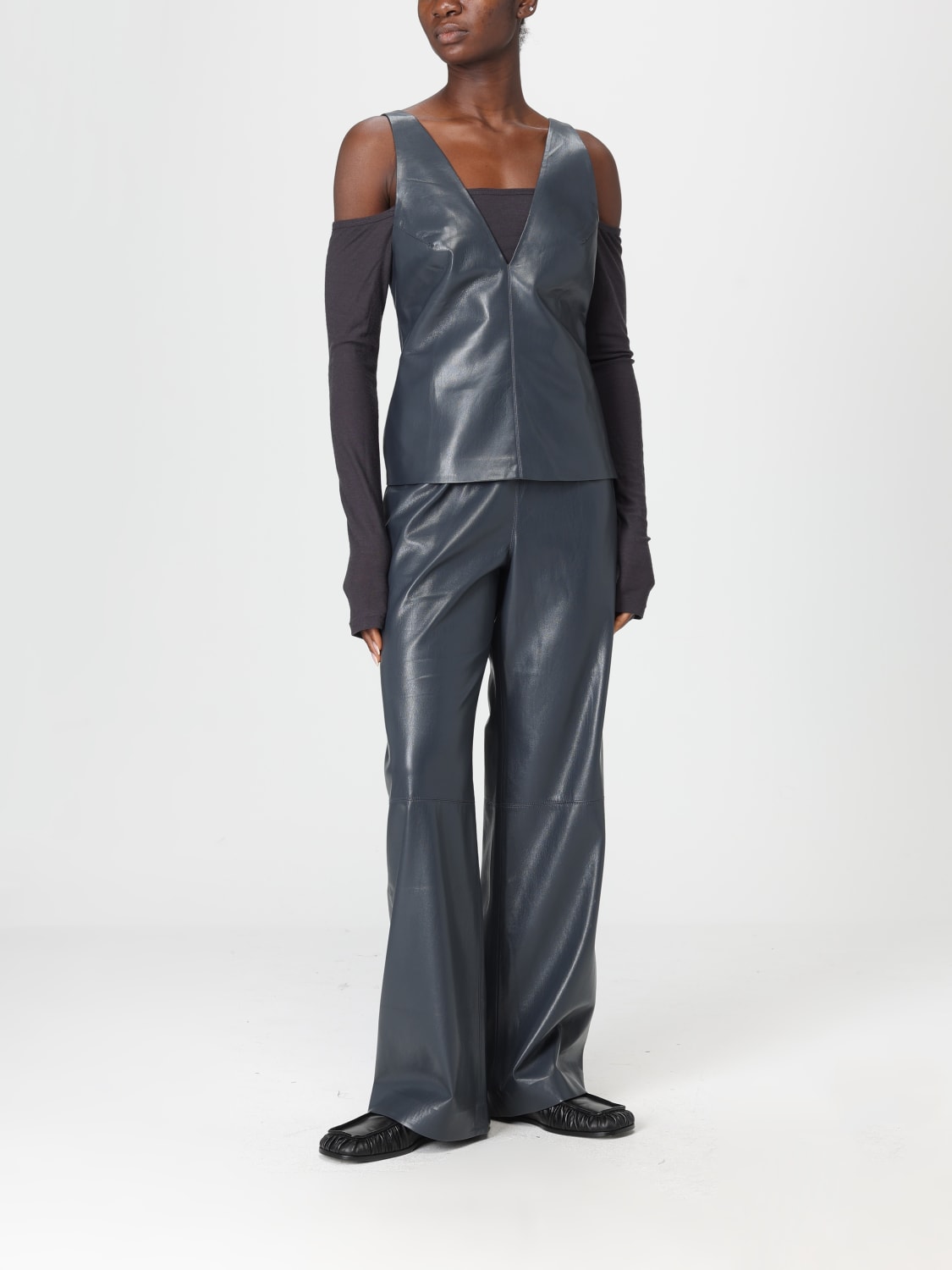 NANUSHKA PANTALONES: Pantalones mujer Nanushka, Azul Oscuro - Img 2