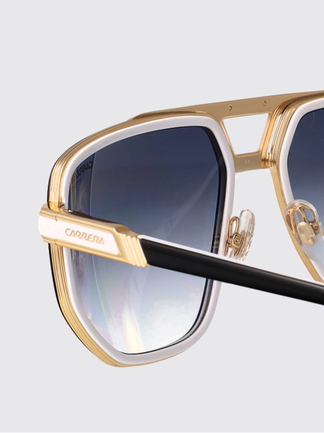 CARRERA OCCHIALI DA SOLE: Occhiali da sole 1072/S Carrera in metallo ed acetato , Bianco - Img 4