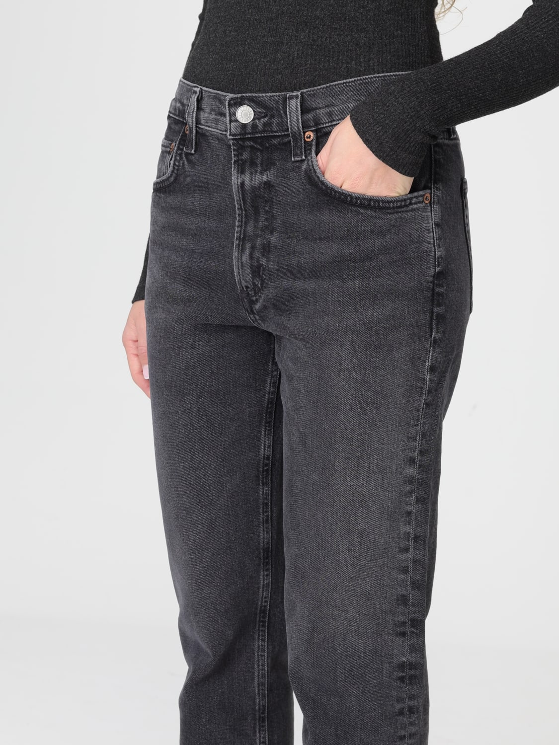 AGOLDE VAQUEROS: Vaqueros mujer Agolde, Negro - Img 3