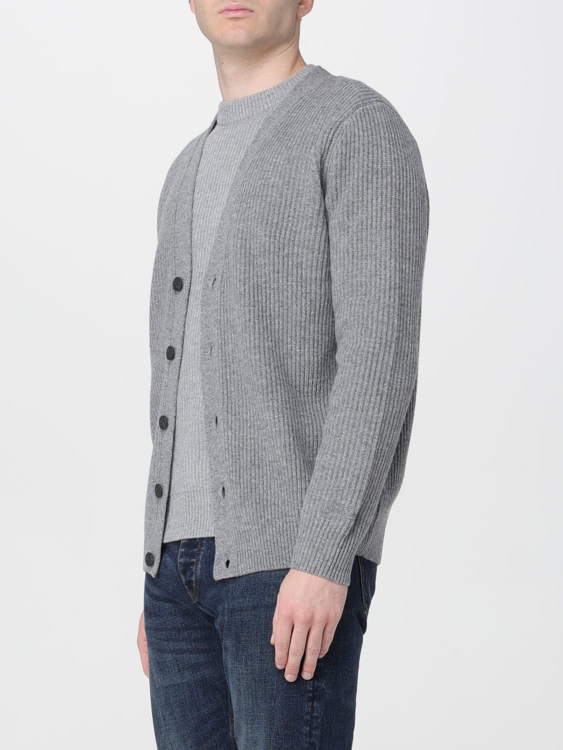 MC2 SAINT BARTH PULL: Cardigan homme Mc2 Saint Barth, Gris - Img 3