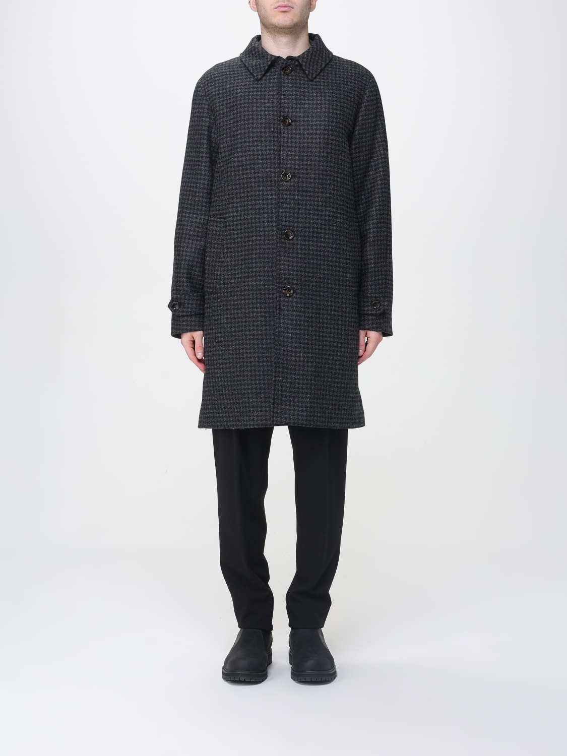 ASPESI MANTEL: Mantel herren Aspesi, Schwarz - Img 1