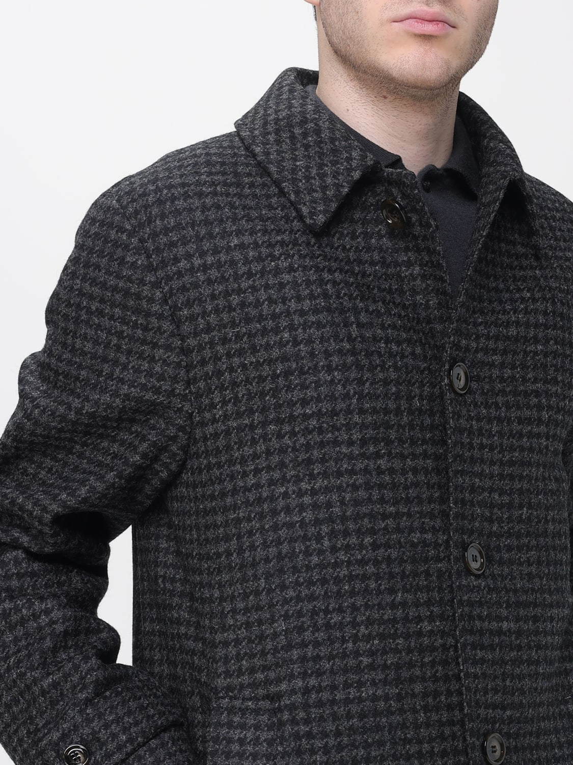 ASPESI MANTEL: Mantel herren Aspesi, Schwarz - Img 4