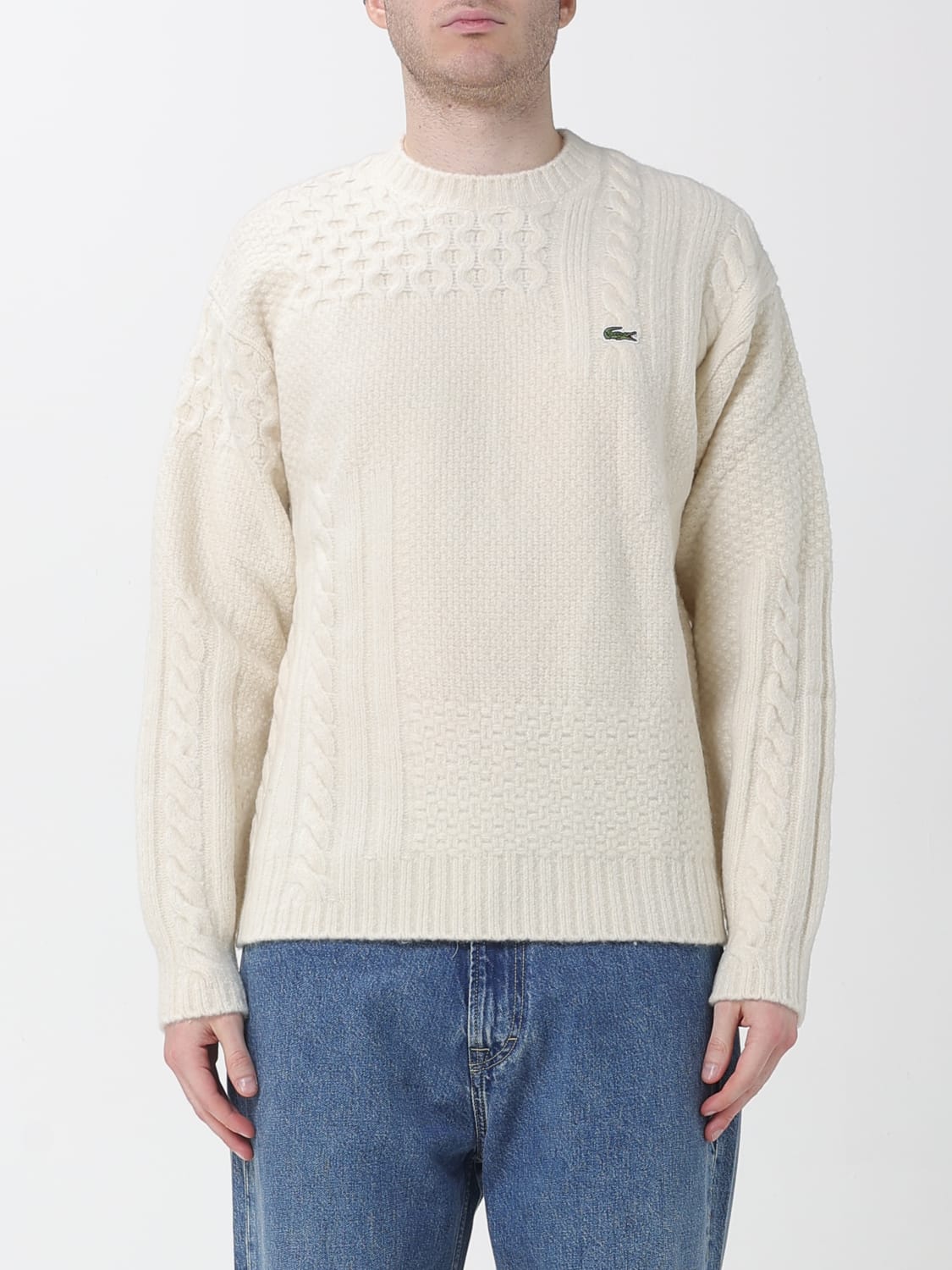 LACOSTE SWEATER: Sweater men Lacoste, Natural - Img 1