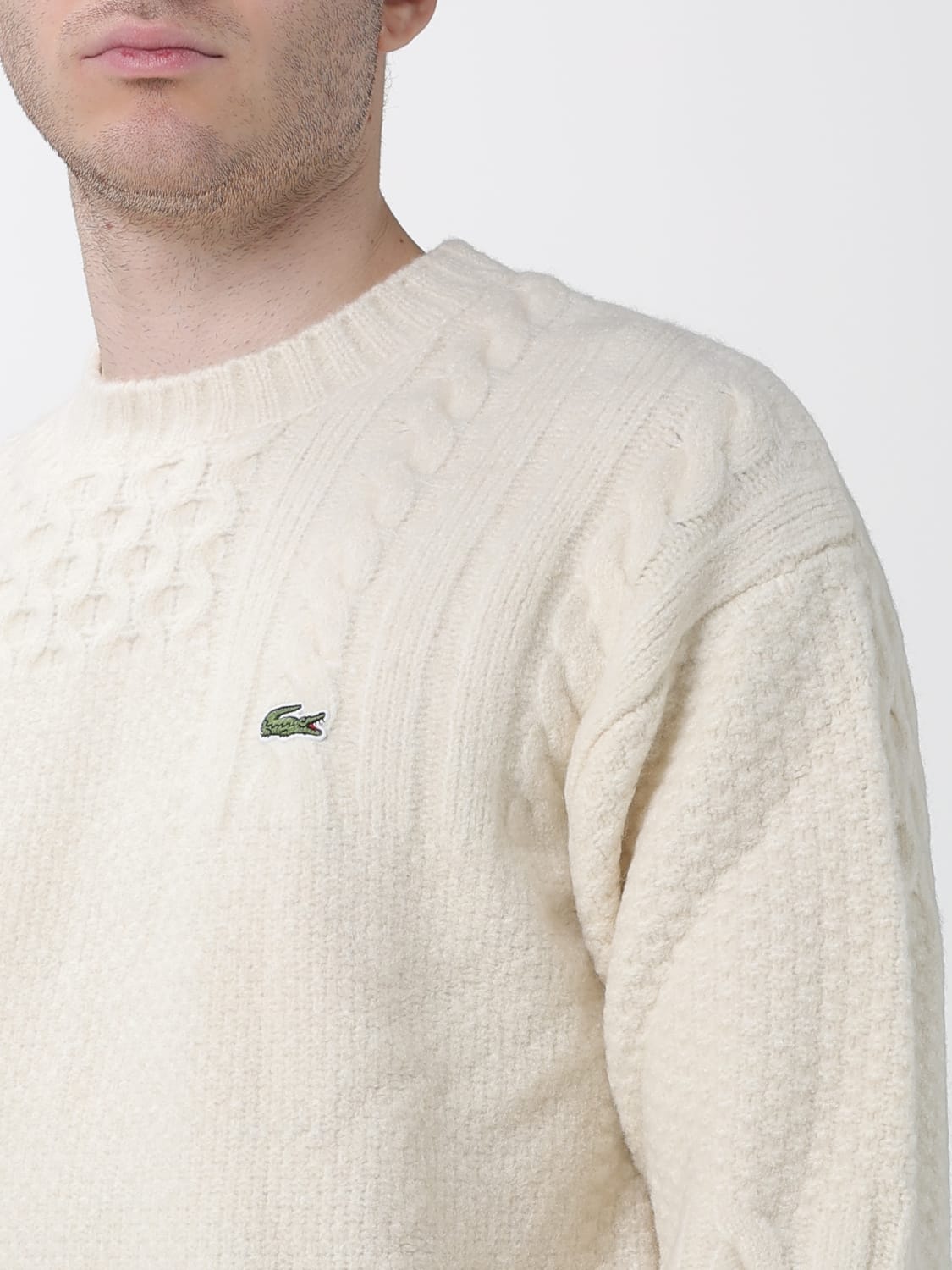 LACOSTE SWEATER: Sweater men Lacoste, Natural - Img 3
