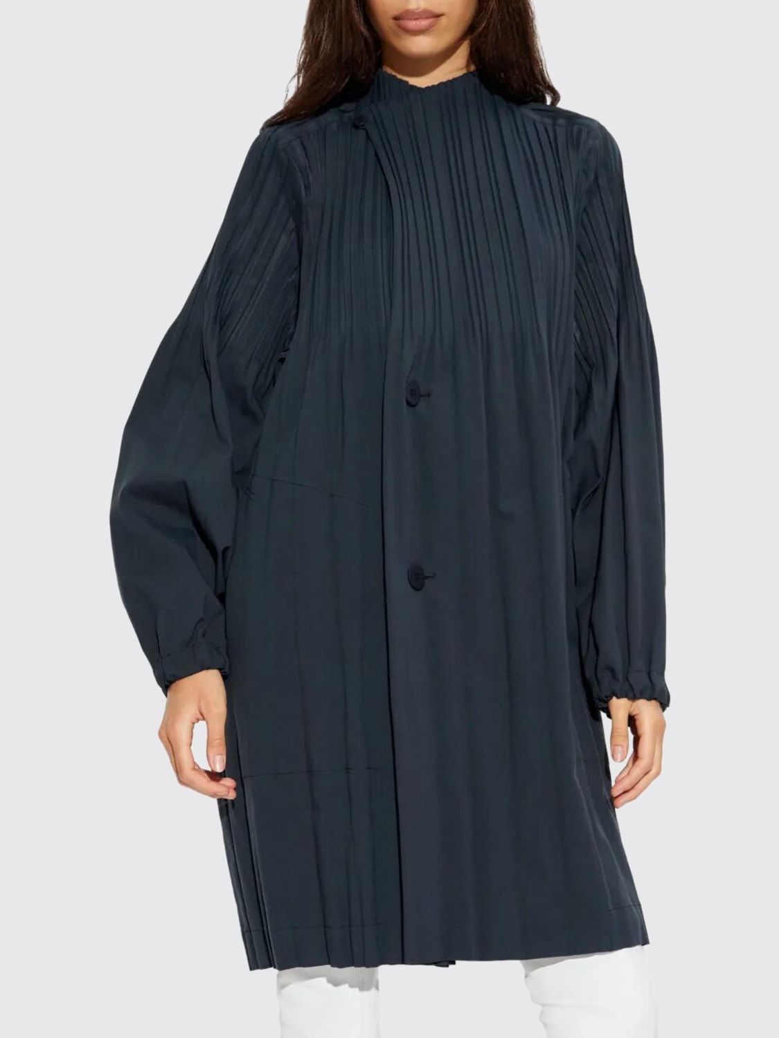 PLEATS PLEASE ISSEY MIYAKE JACKET: Coat woman Pleats Please Issey Miyake, Black - Img 1