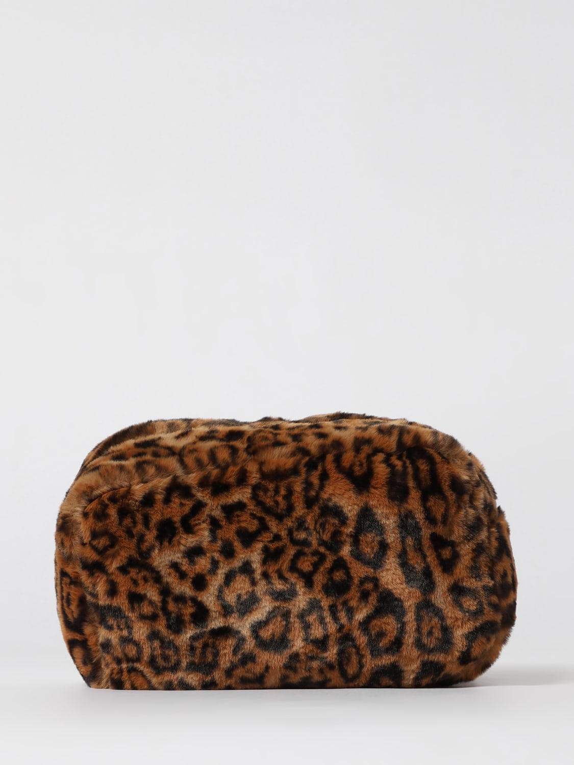 APPARIS ACCESSORI BEAUTY: Beauty case Apparis in pelliccia sintetica stampa animalier , Marrone - Img 1