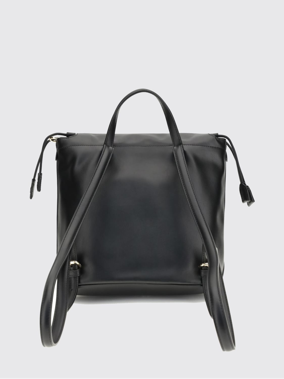 FENDI ZAINO: Zaino FF Fendi in pelle, Nero - Img 2