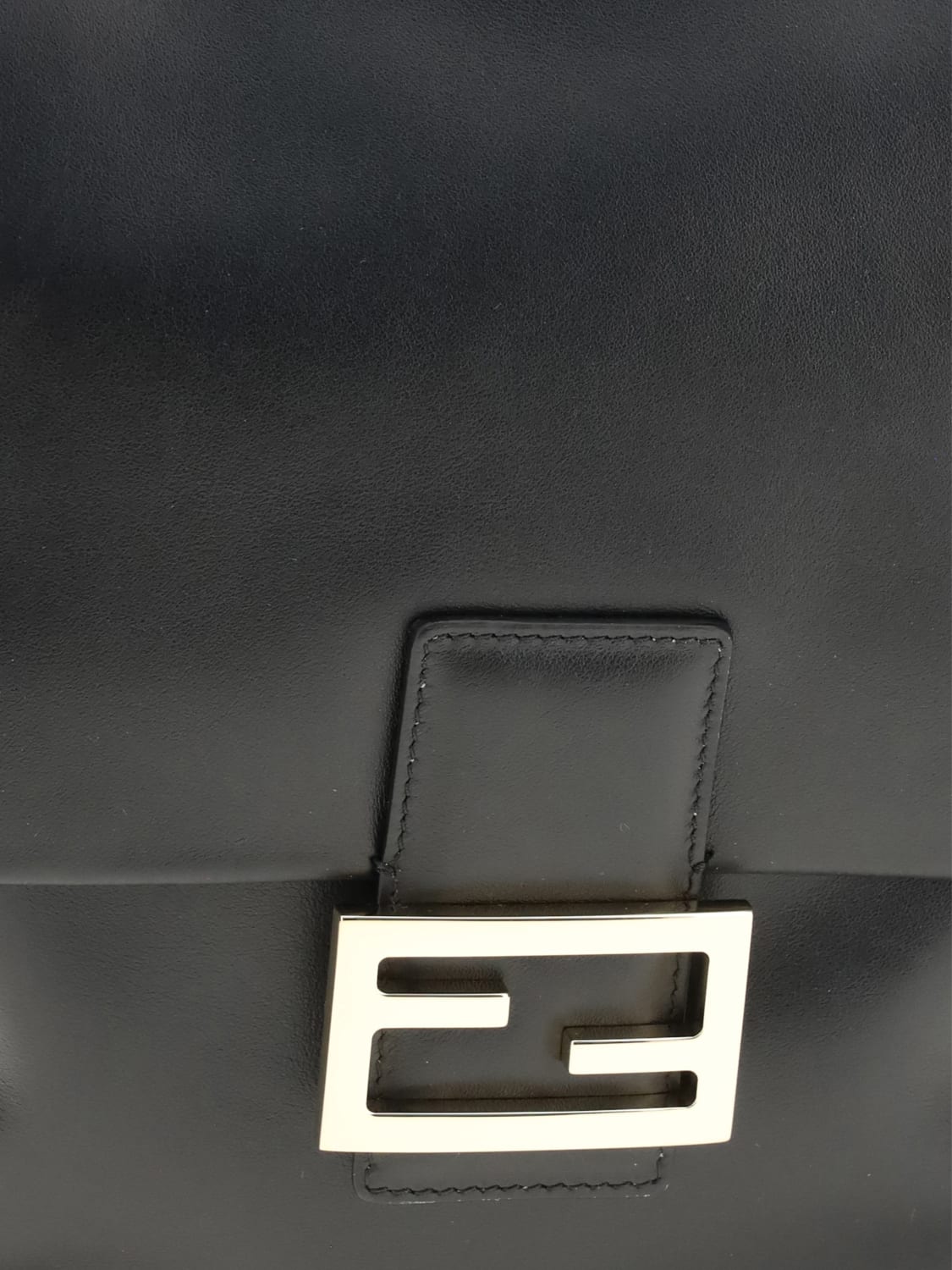 FENDI ZAINO: Zaino FF Fendi in pelle, Nero - Img 3
