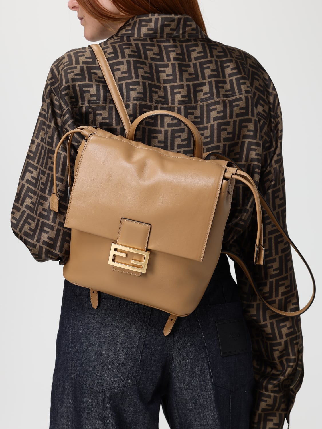 FENDI RUCKSACK: Rucksack damen Fendi, Braun - Img 2