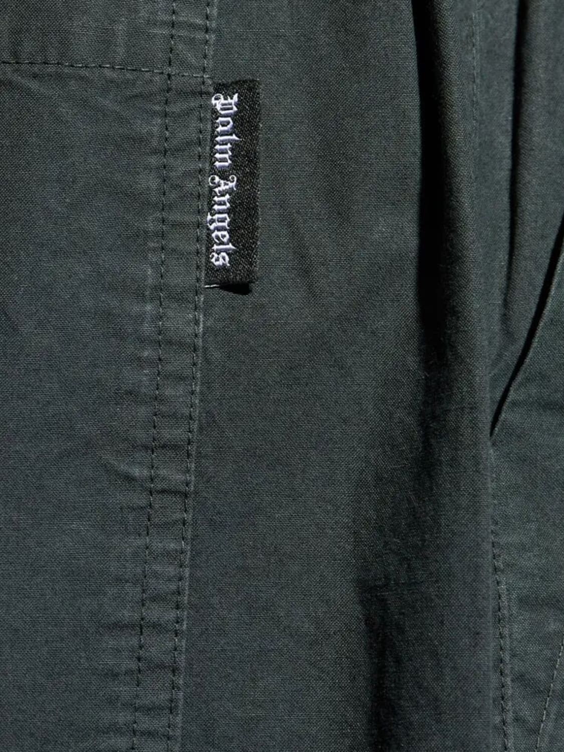 PALM ANGELS PANTALONI: Pantalone Palm Angels in cotone con coulisse , Nero - Img 3