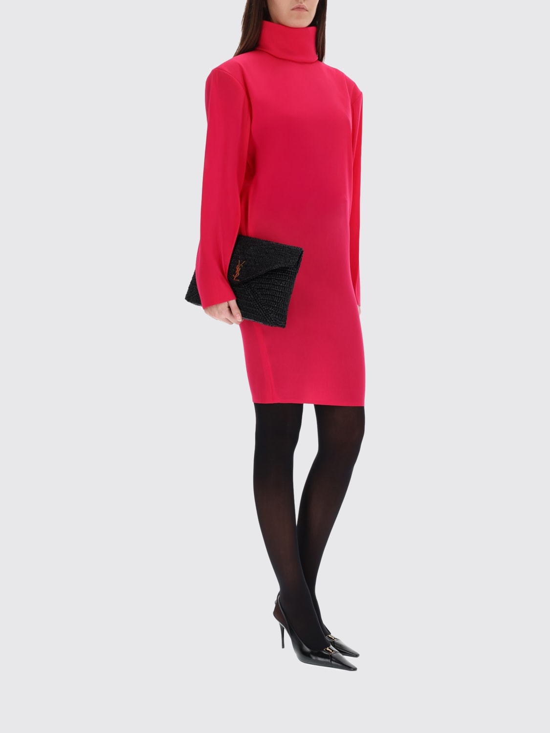 SAINT LAURENT DRESS: Dress woman Saint Laurent, Fuchsia - Img 3