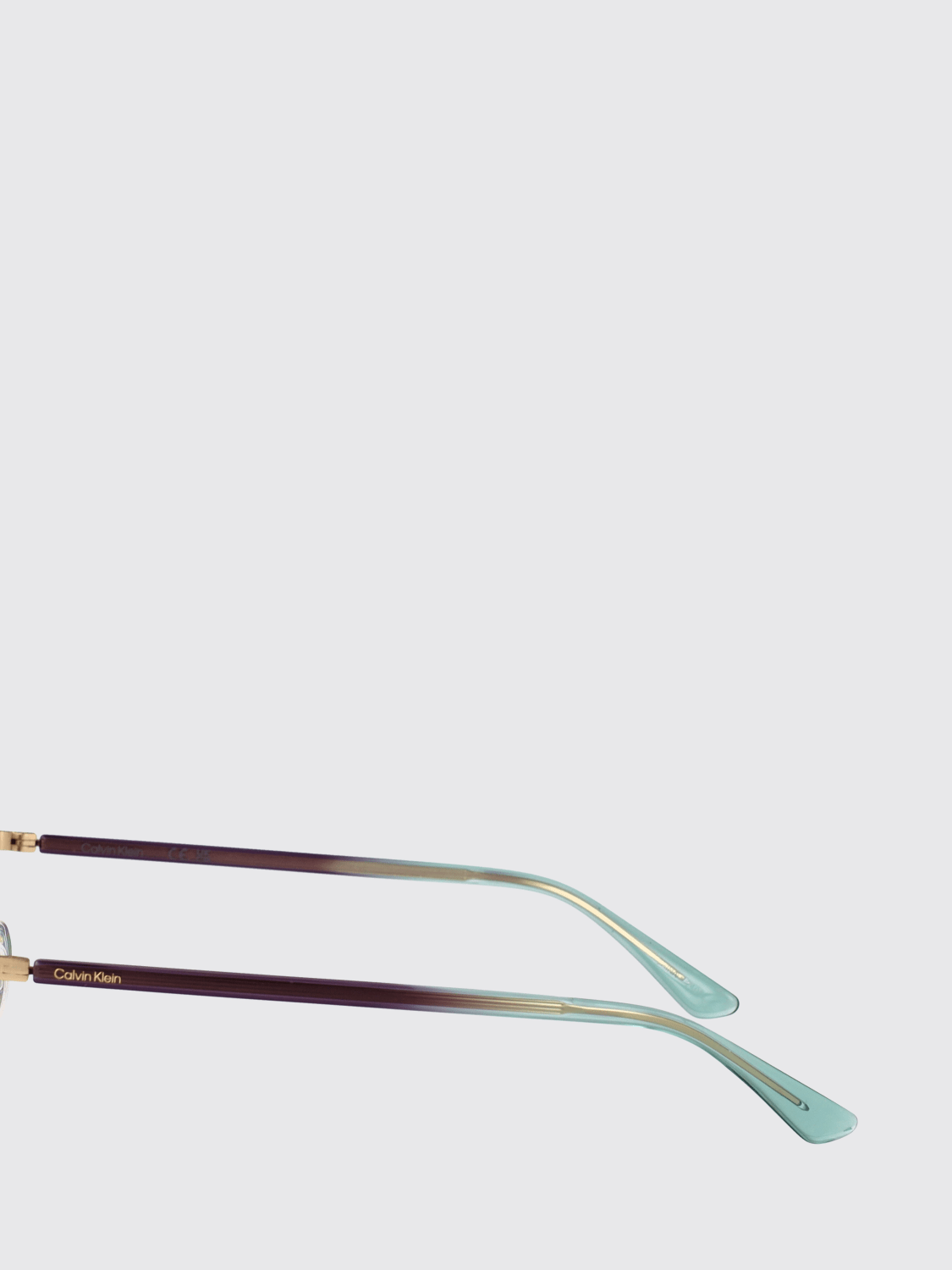 CALVIN KLEIN OCCHIALI DA SOLE: Occhiali da sole CK23125S Calvin Klein in acetato e metallo , Oro - Img 3