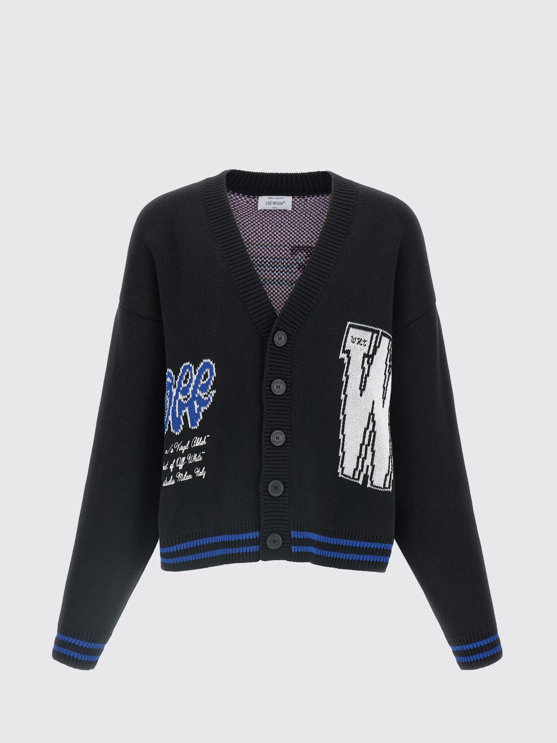 OFF-WHITE PULLOVER: Strickjacke herren Off-white, Schwarz - Img 1