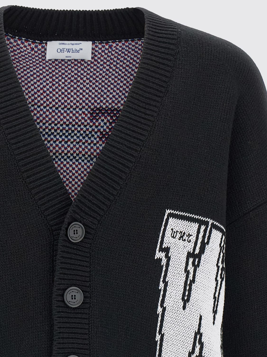 OFF-WHITE PULLOVER: Strickjacke herren Off-white, Schwarz - Img 3