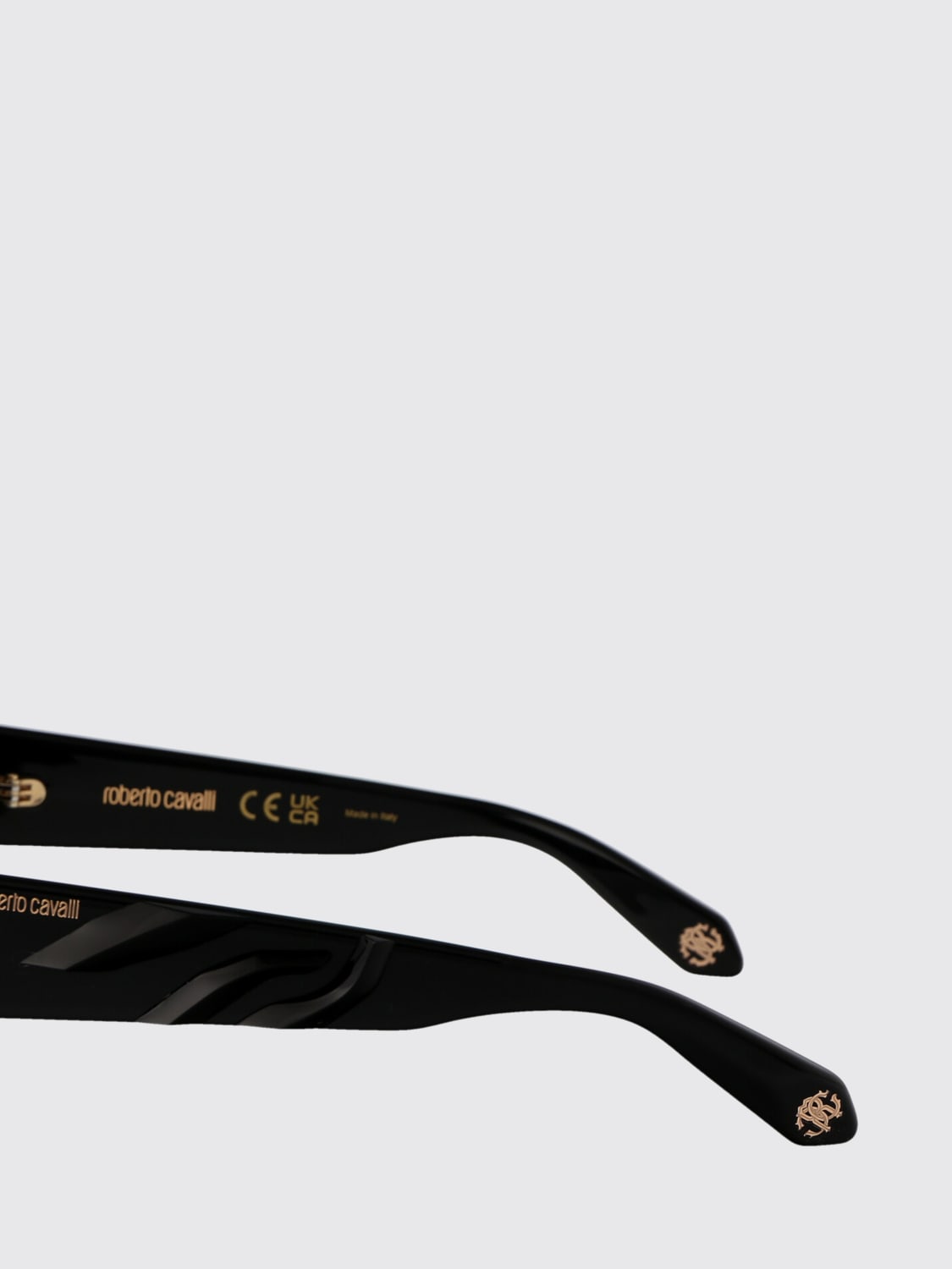 ROBERTO CAVALLI OCCHIALI DA SOLE: Occhiali da sole SRC010V Roberto Cavalli in acetato , Nero 1 - Img 3