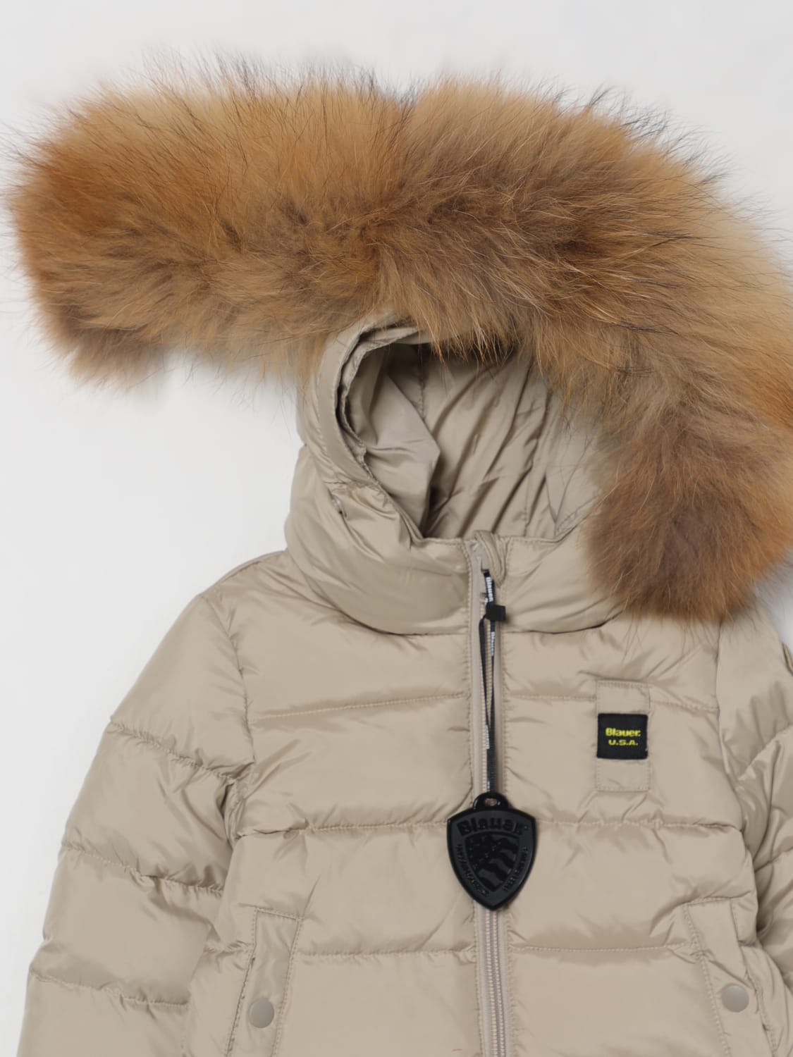 BLAUER JACKET: Jacket kids Blauer, Beige - Img 3