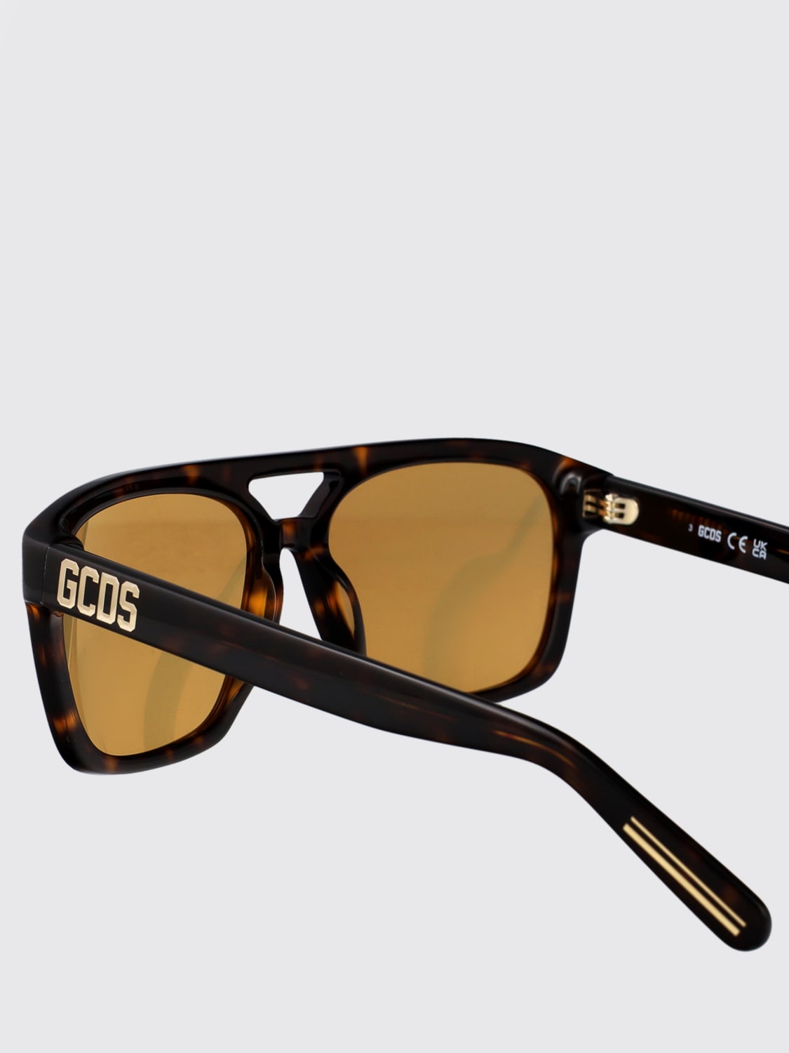 GCDS SUNGLASSES: Sunglasses men GCDS, Brown - Img 4