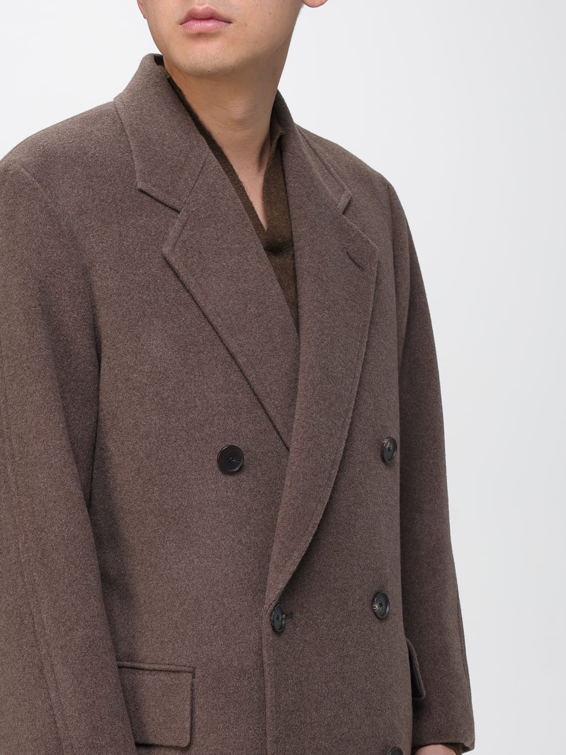 AURALEE COAT: Coat men Auralee, Brown - Img 4