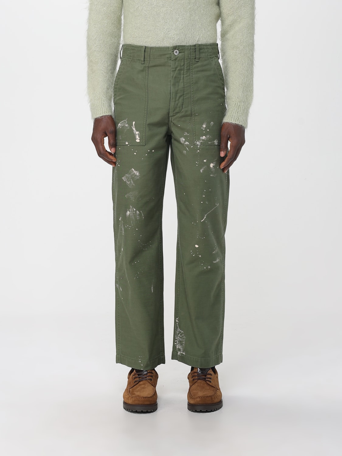 AURALEE PANTS: Pants men Auralee, Olive - Img 1