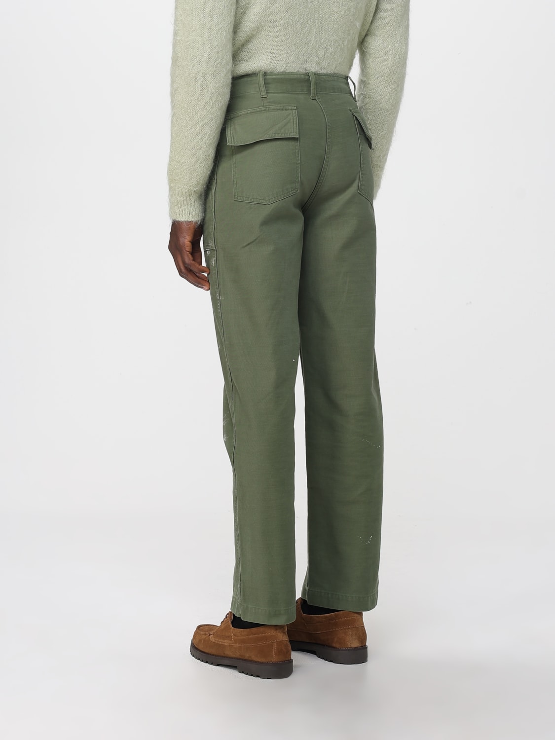 AURALEE PANTS: Pants men Auralee, Olive - Img 3