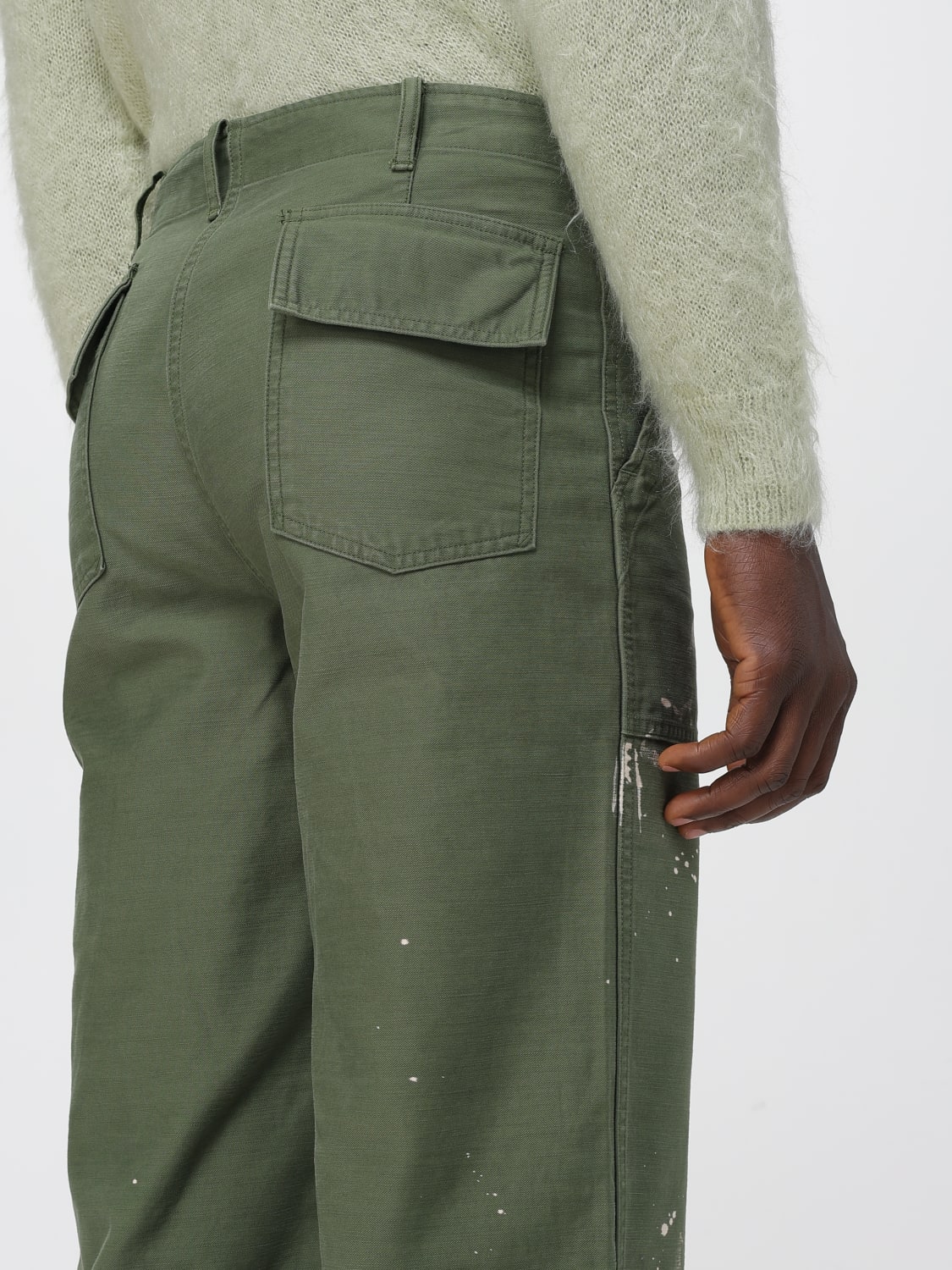 AURALEE PANTS: Pants men Auralee, Olive - Img 4