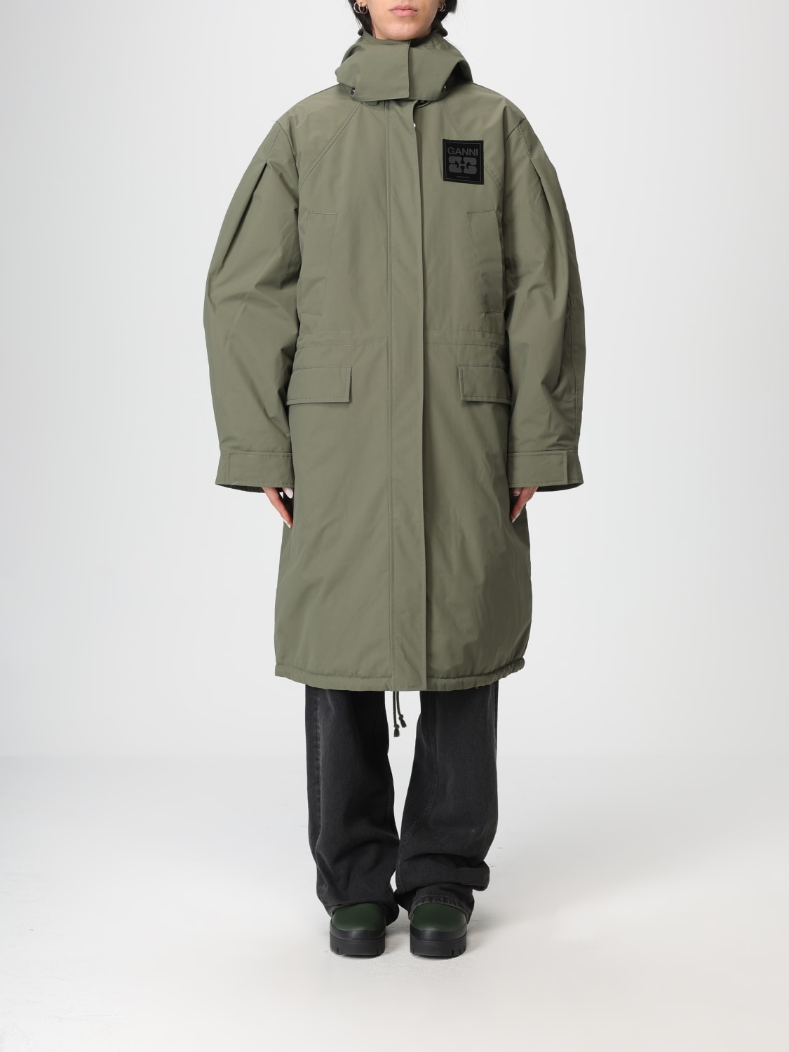 GANNI MANTEAU: Veste femme Ganni, Vert - Img 1