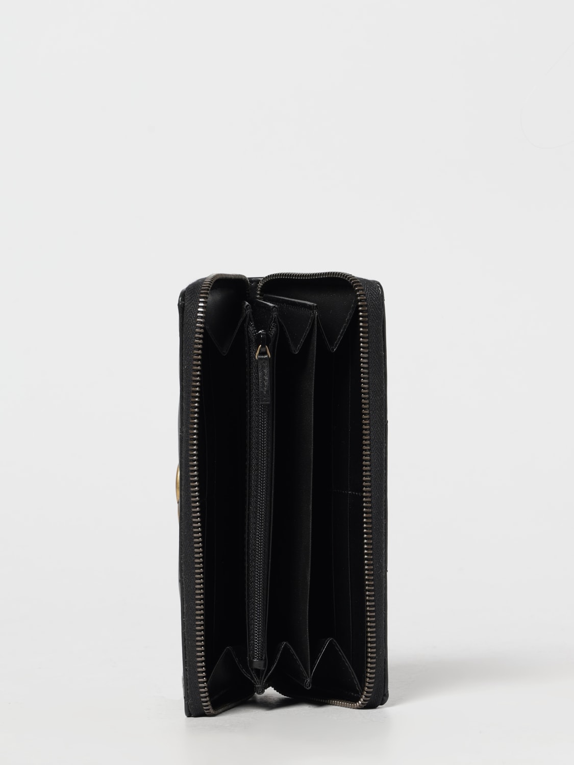 GUCCI PORTAFOGLIO: Portafoglio GG Marmont Gucci in pelle trapuntata chevron , Nero - Img 2